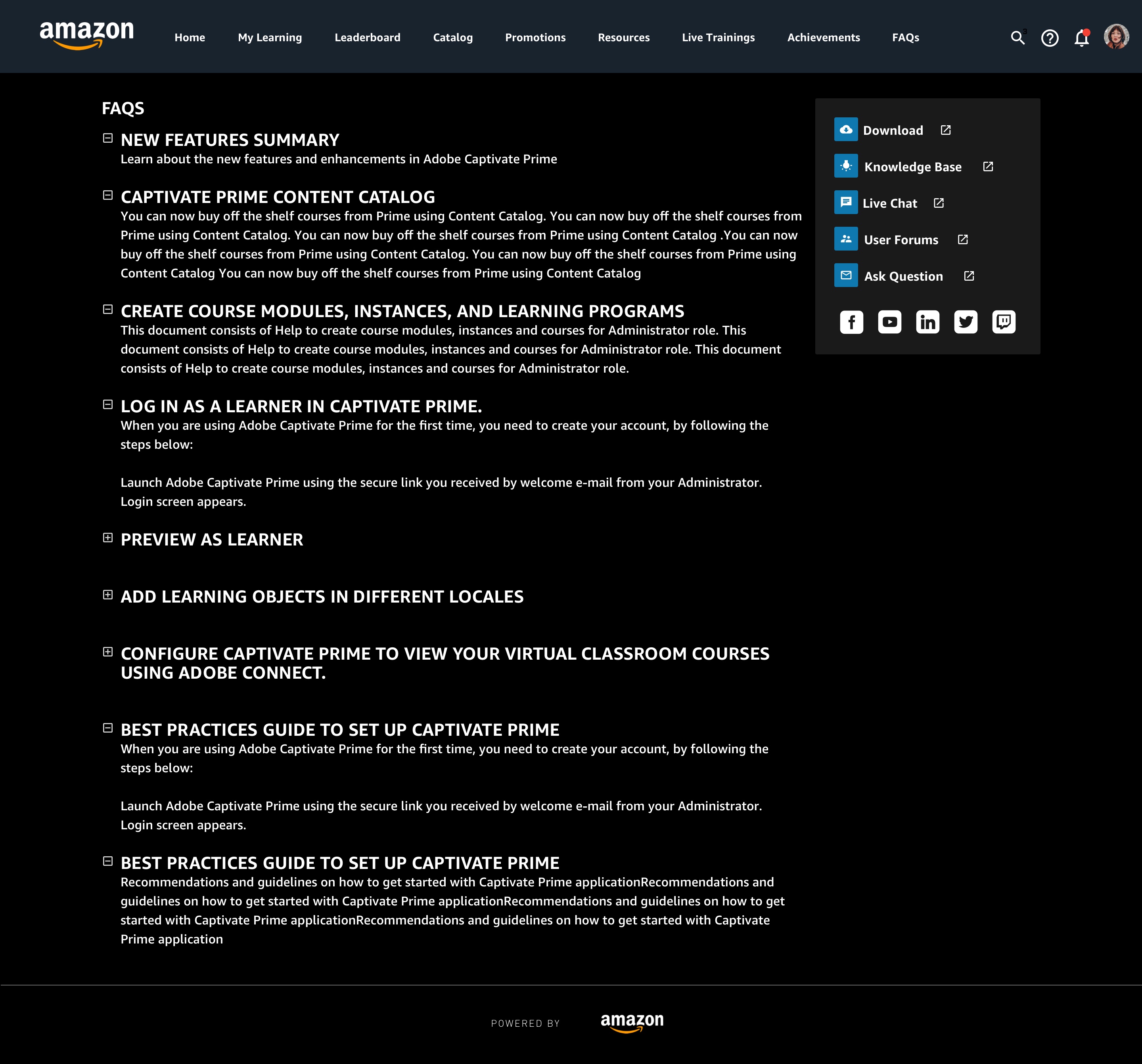 Amazon Retail Partner LMS — Help