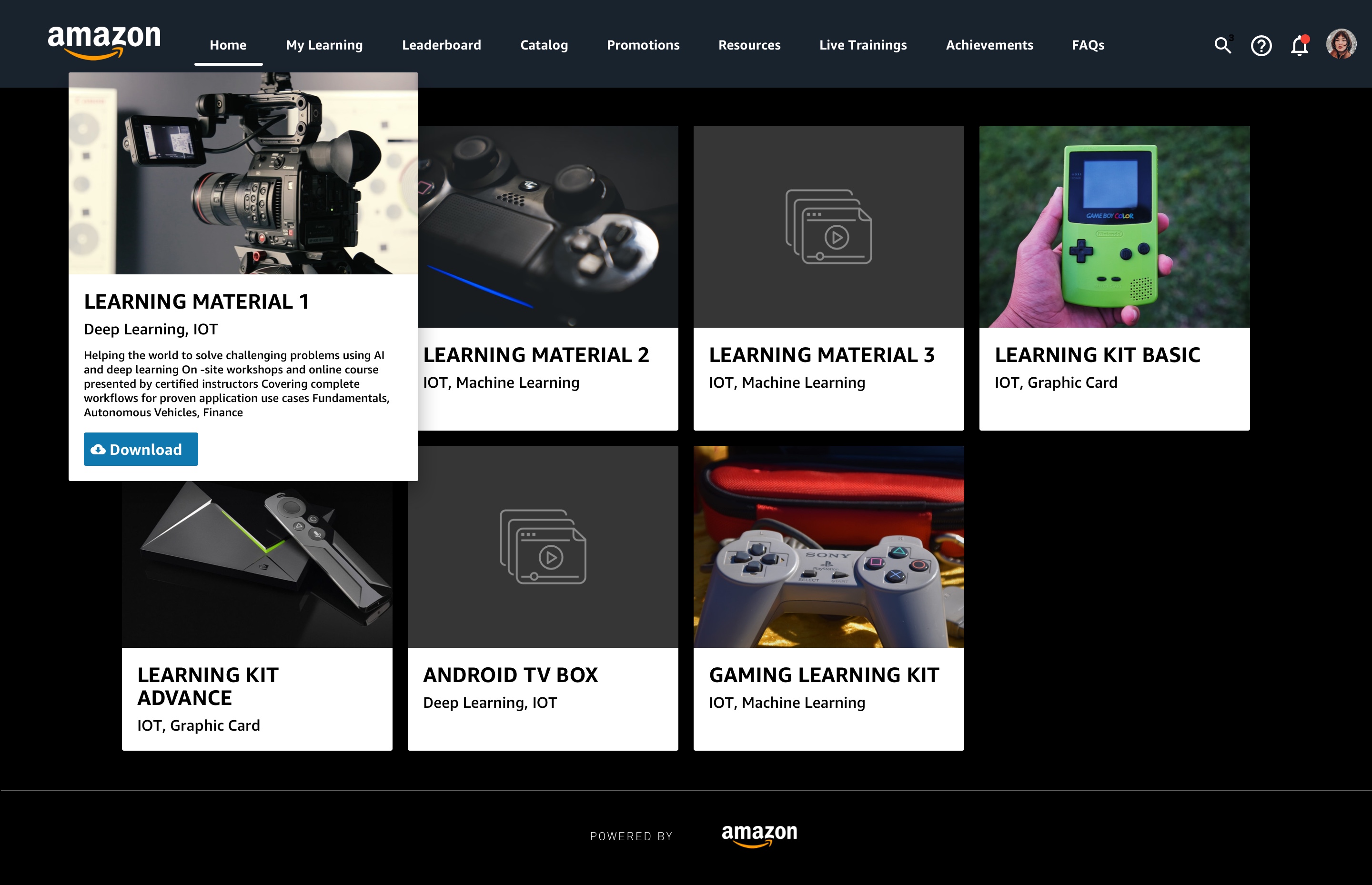 Amazon Retail Partner LMS — Resources Hover