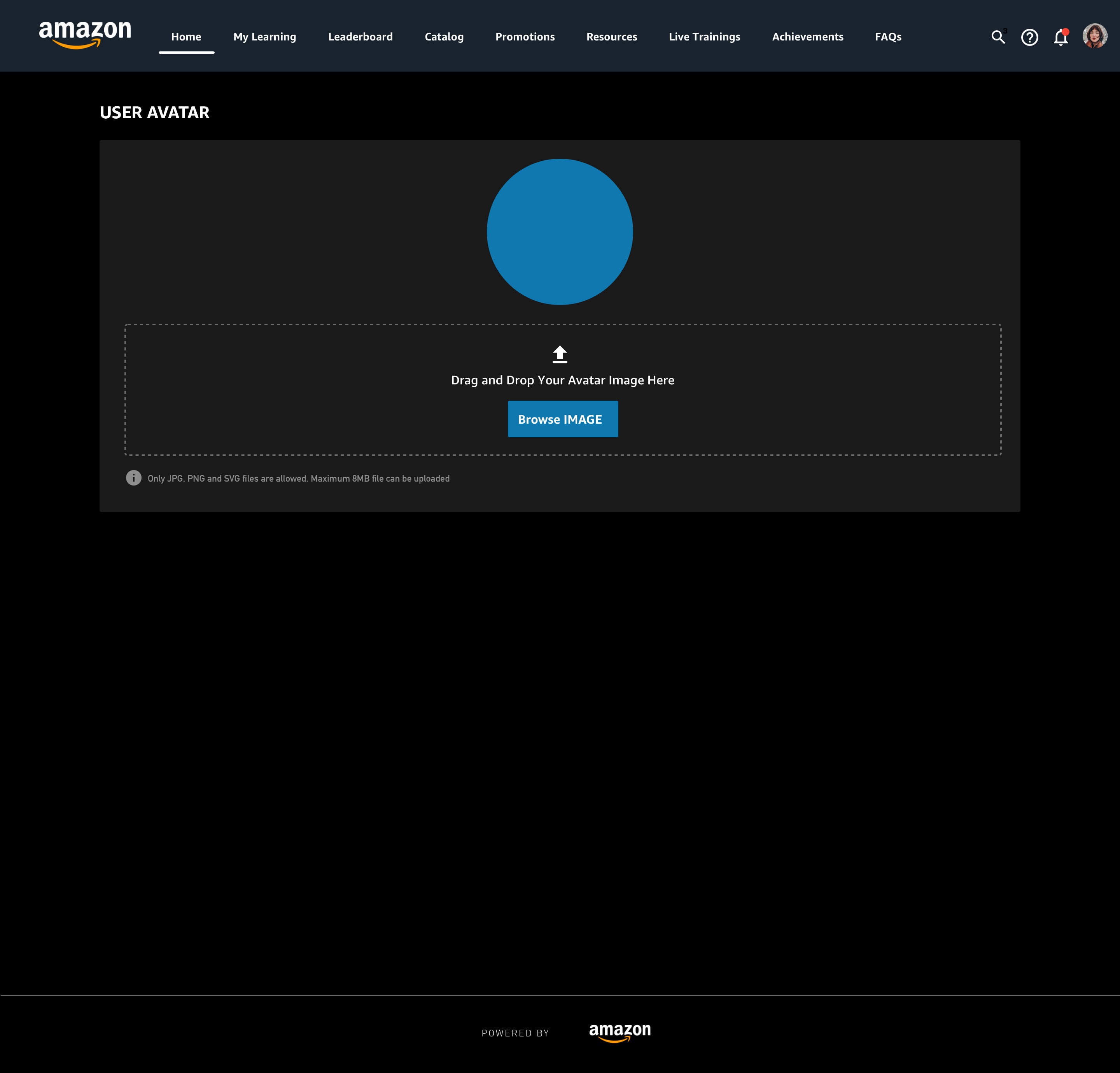 Amazon Retail Partner LMS — User Settings