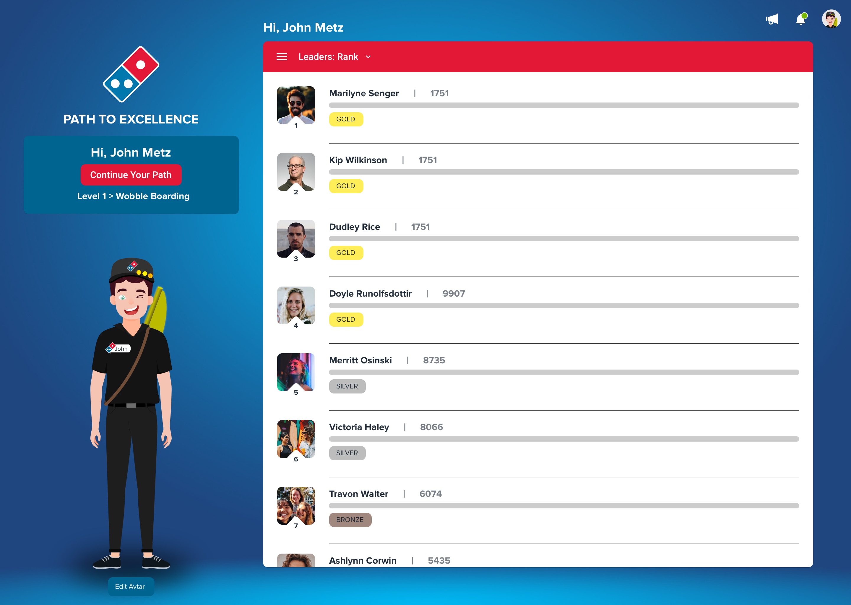 Domino's Australia Gamified Training — Design