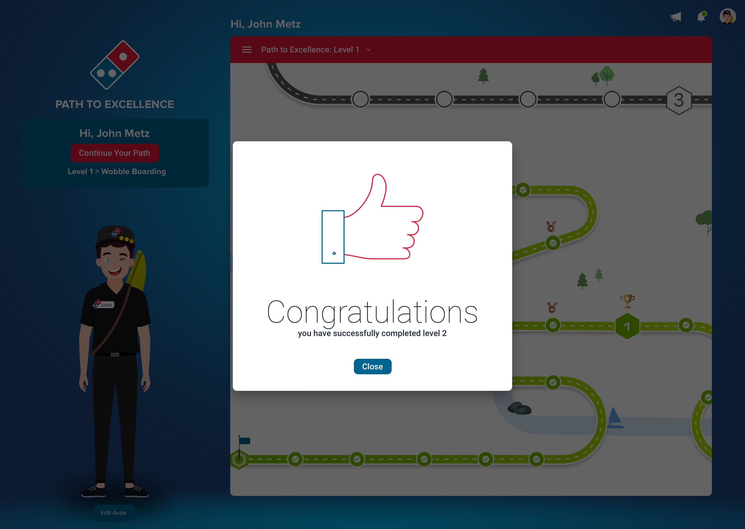 Domino's Australia Gamified Training — Just A Level