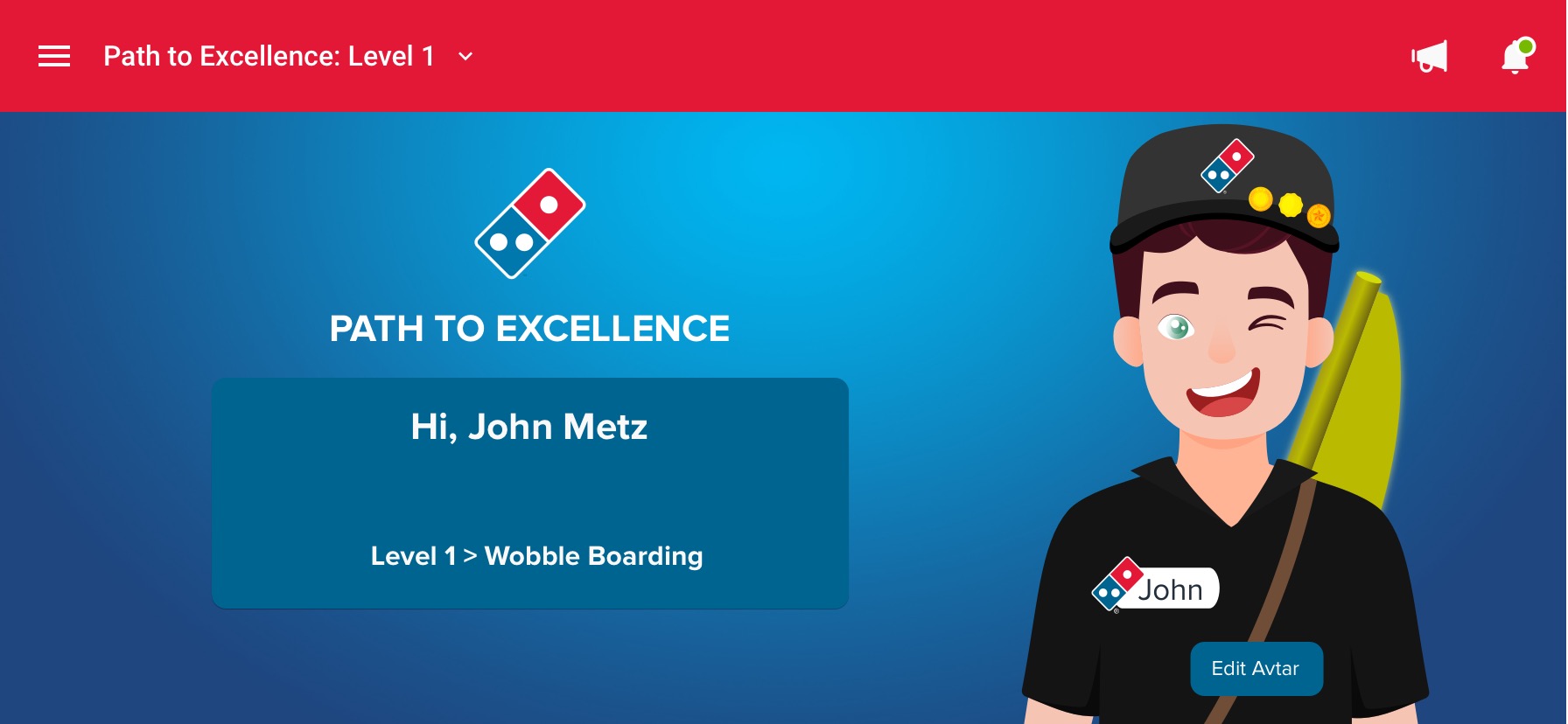 Domino's Australia Gamified Training — Home