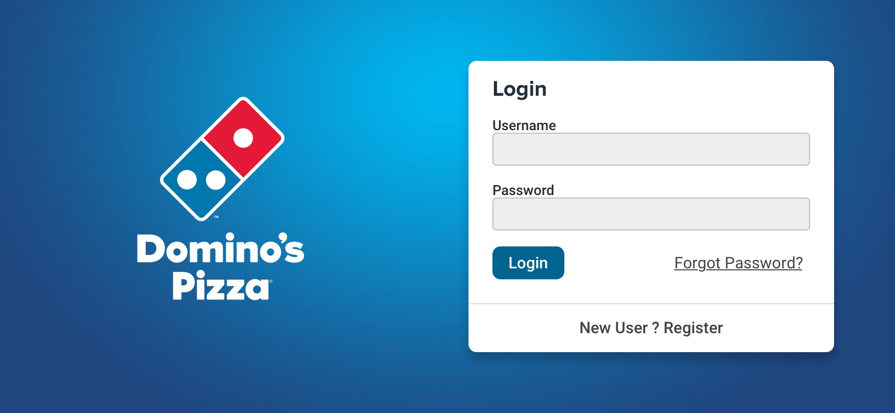 Domino's Australia Gamified Training — Login