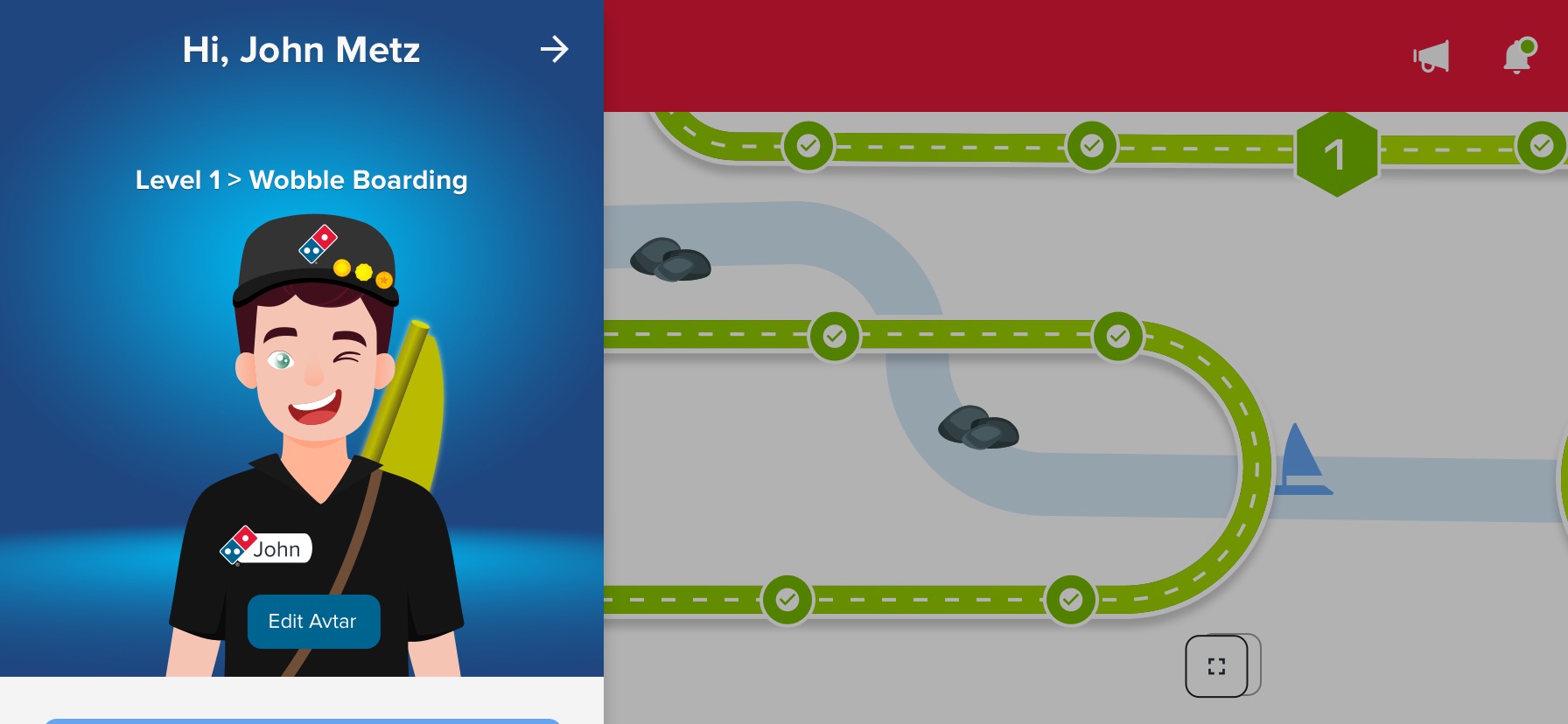 Domino's Australia Gamified Training — Menu