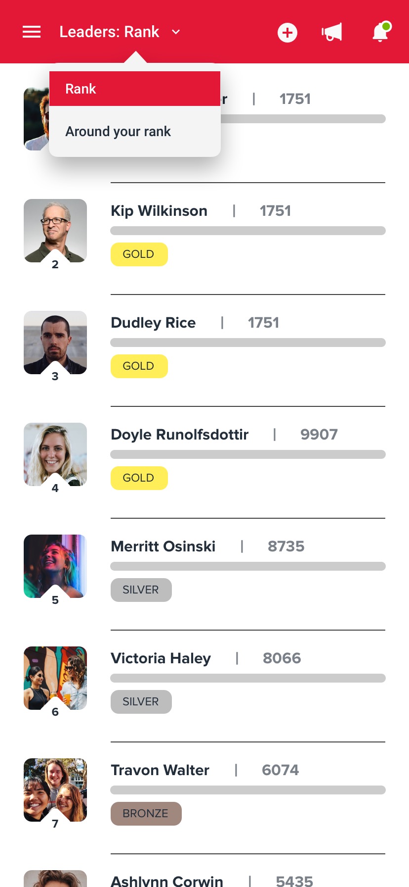 Domino's Australia Gamified Training — Leaders Menu