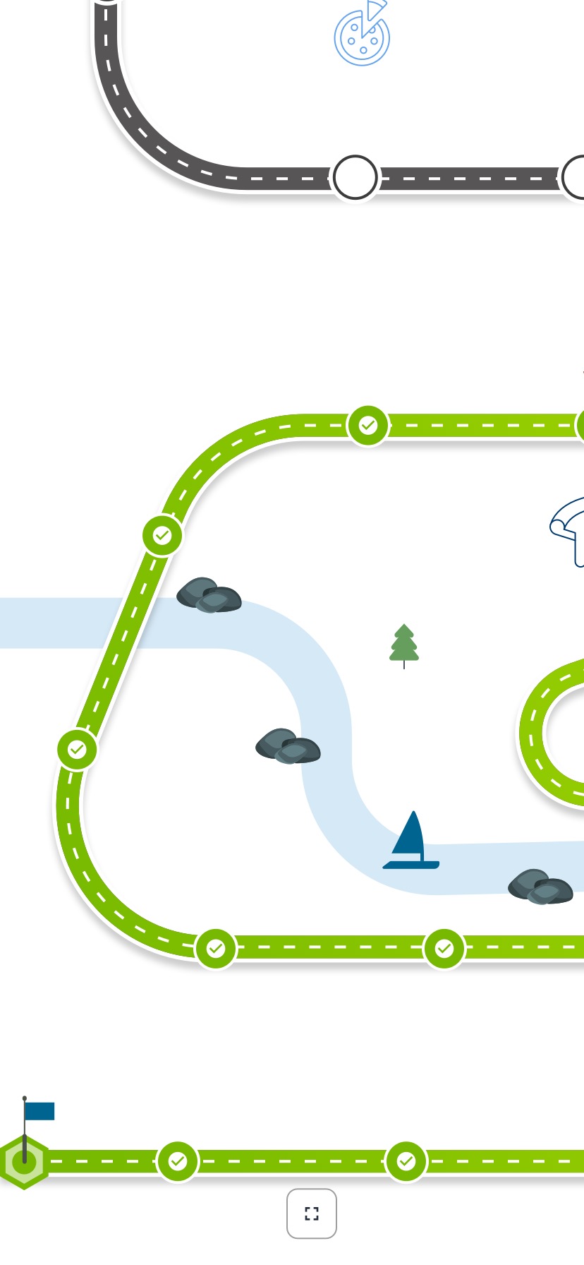 Domino's Australia Gamified Training — Map Zoom