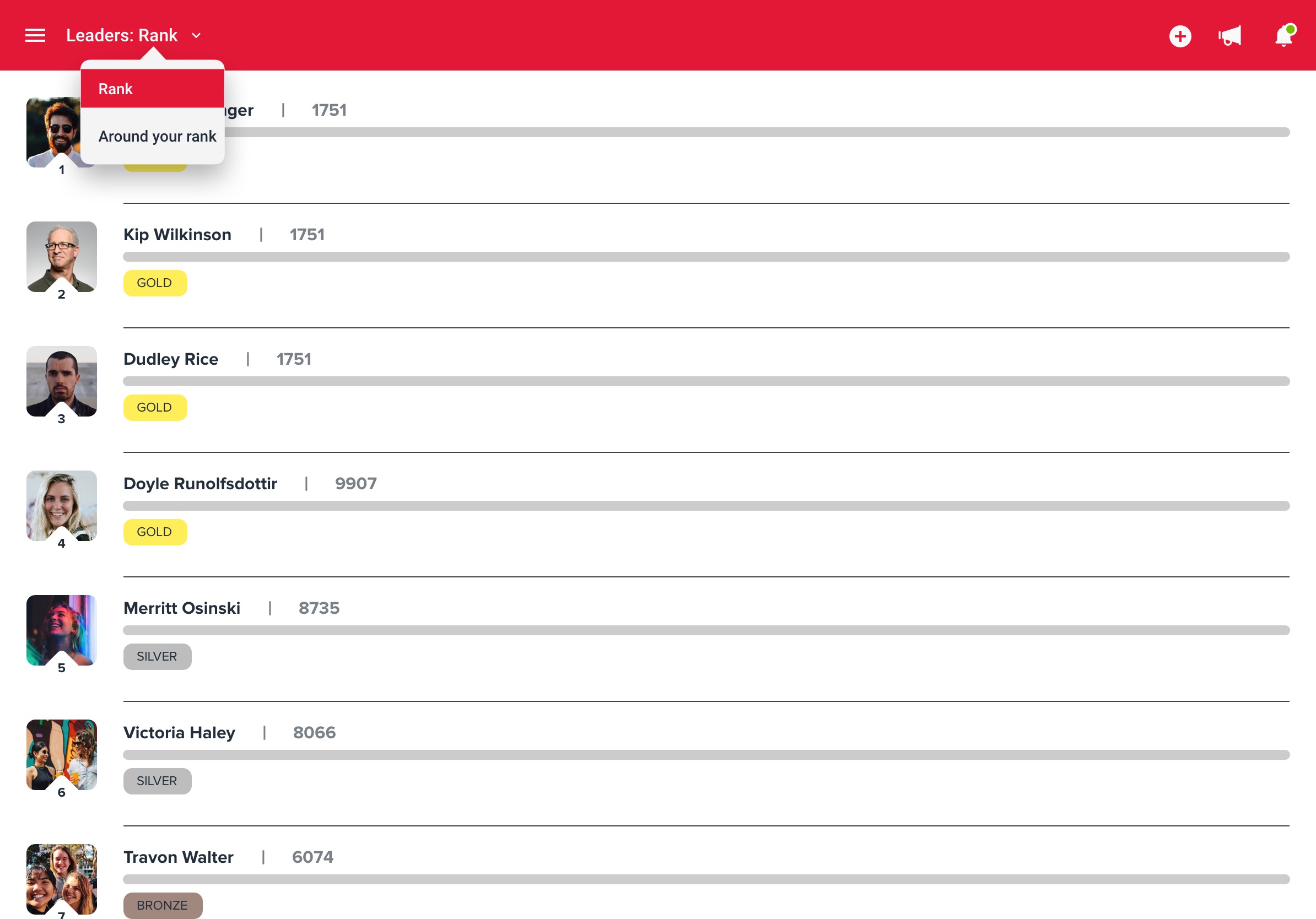 Domino's Australia Gamified Training — Leaders Menu