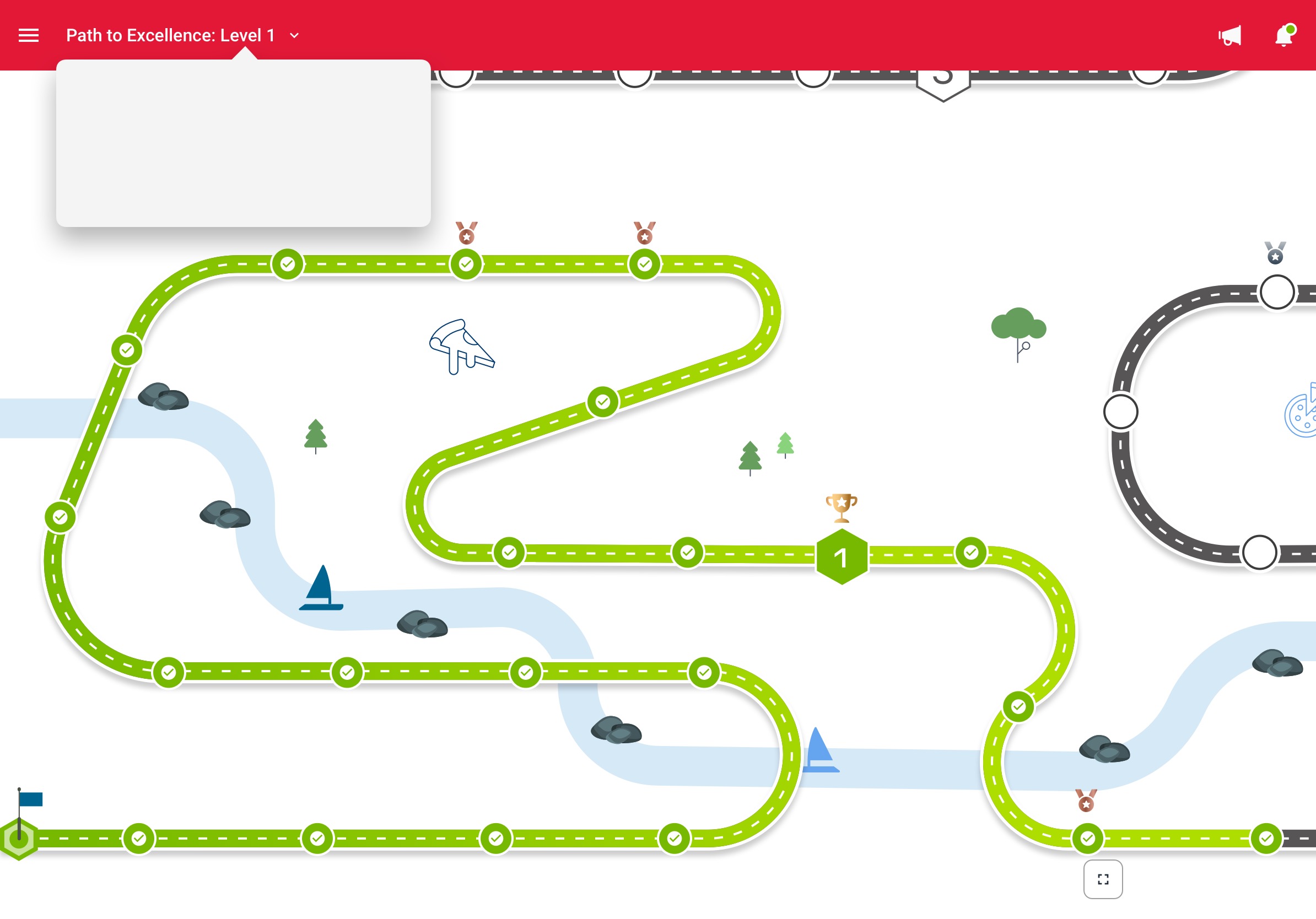 Domino's Australia Gamified Training — Map Menu
