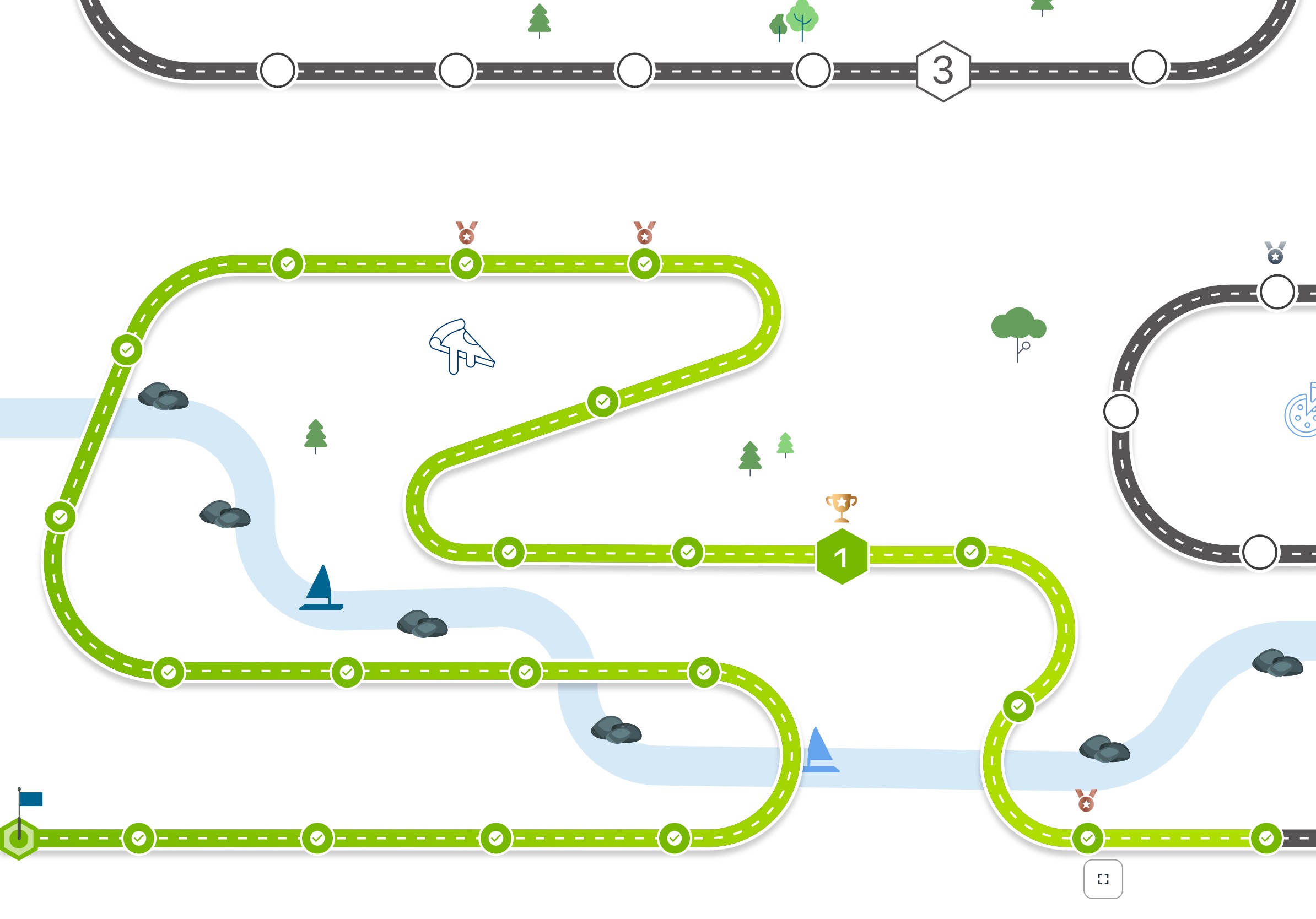 Domino's Australia Gamified Training — Map Zoom