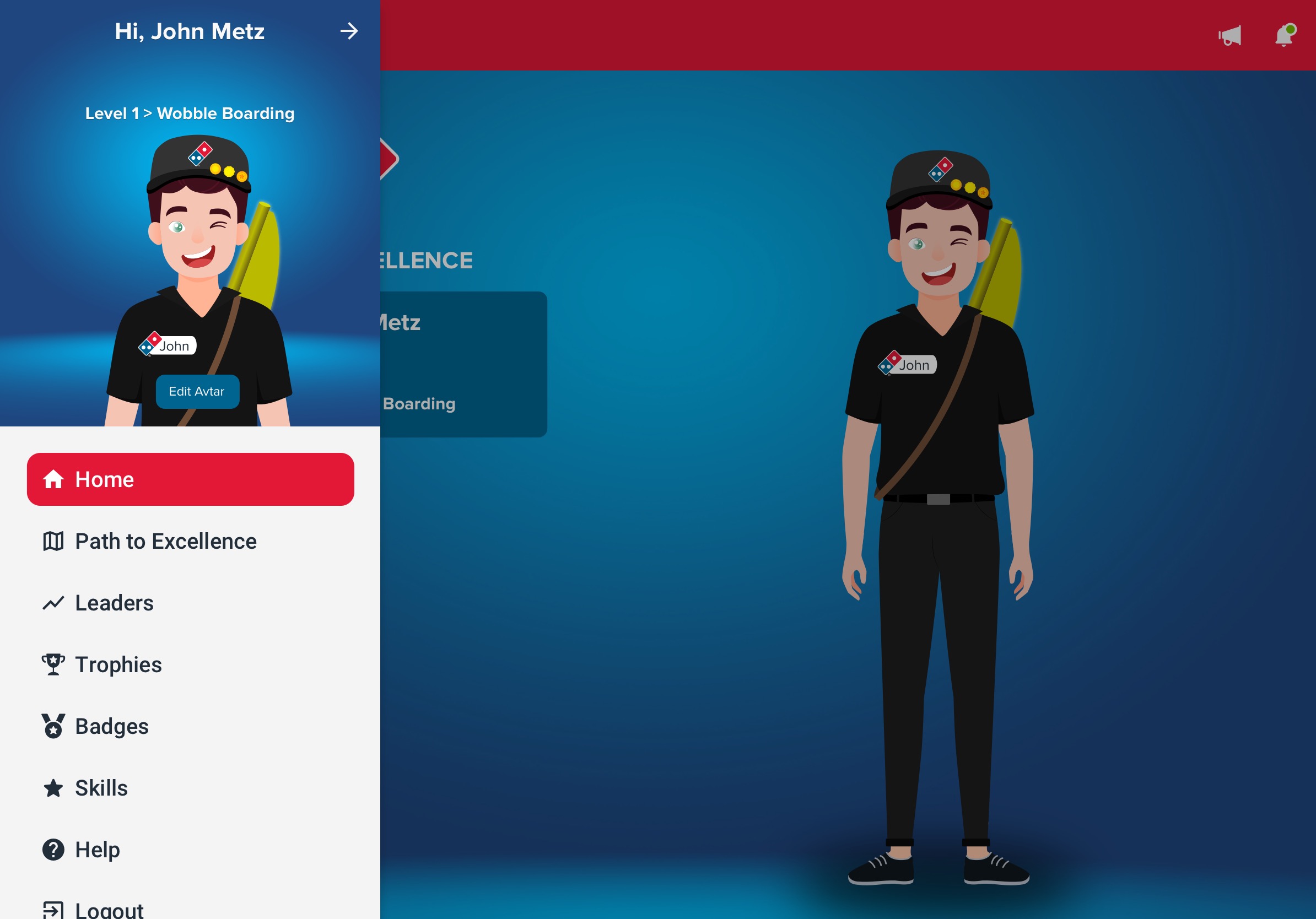 Domino's Australia Gamified Training — Menu