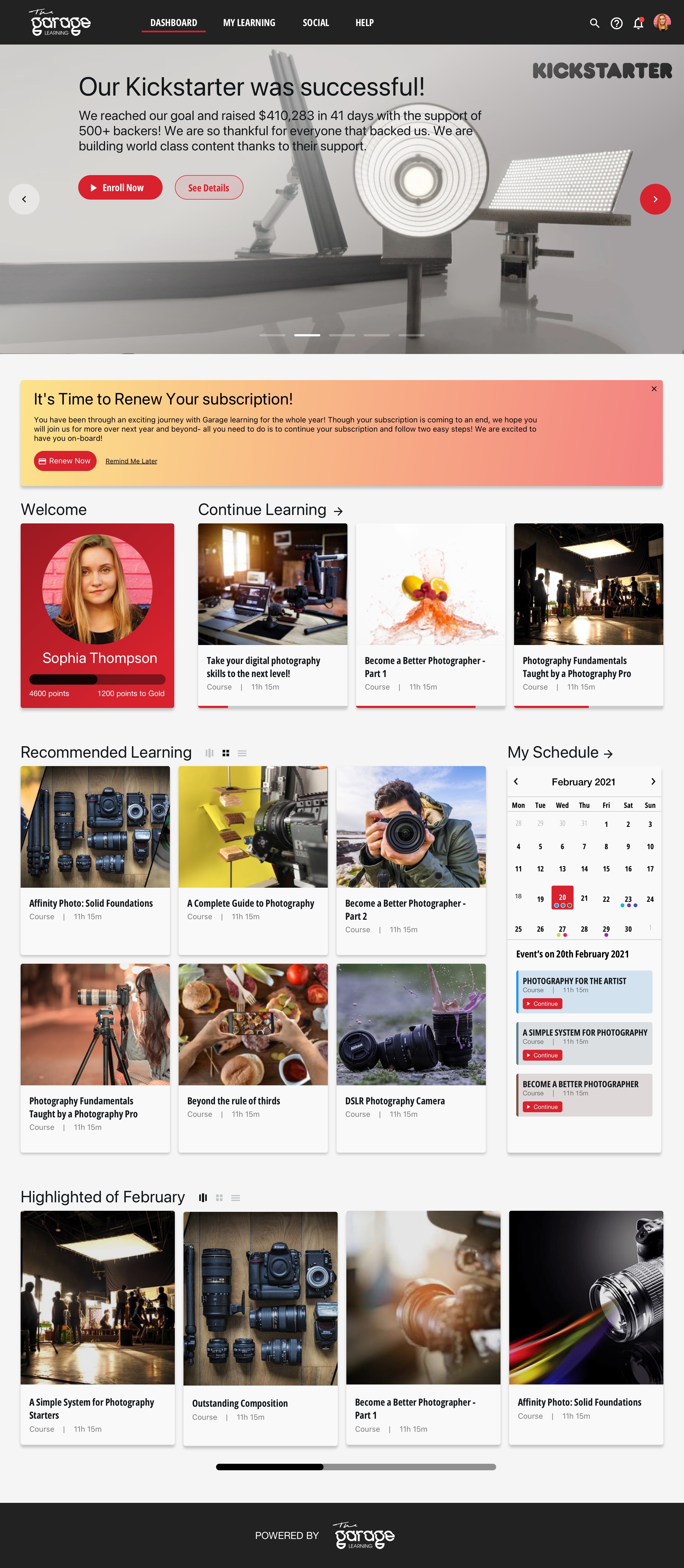 Garage Learning Creative Academy — Scription Warning Option 2