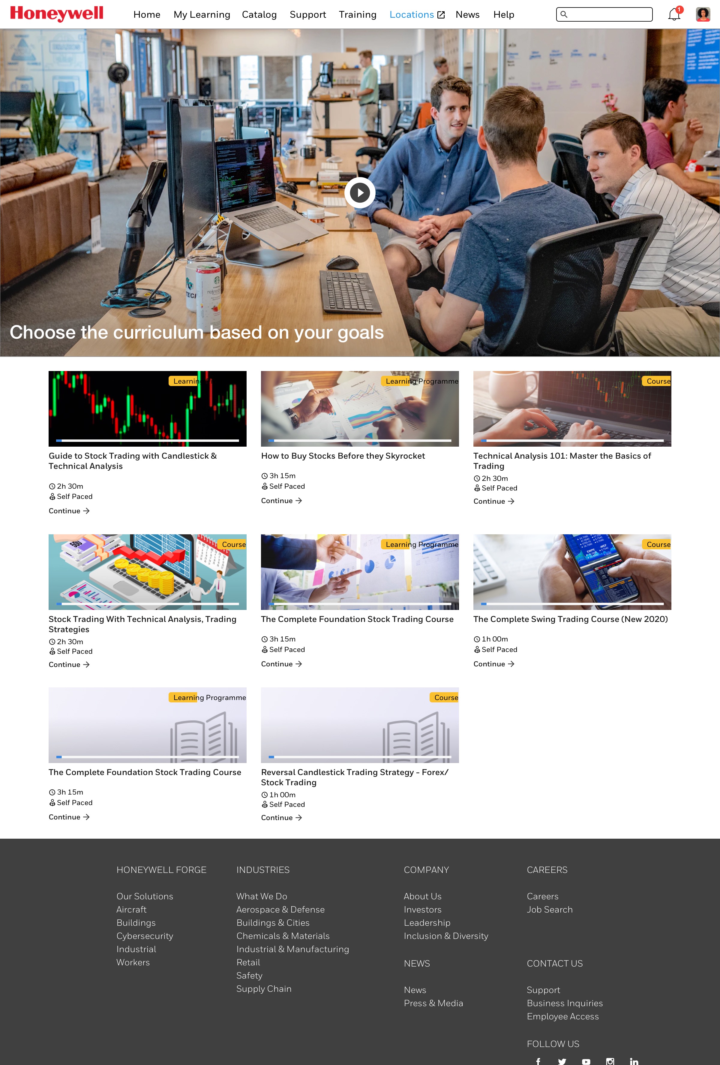 Honeywell Learning Experience — Curriculum