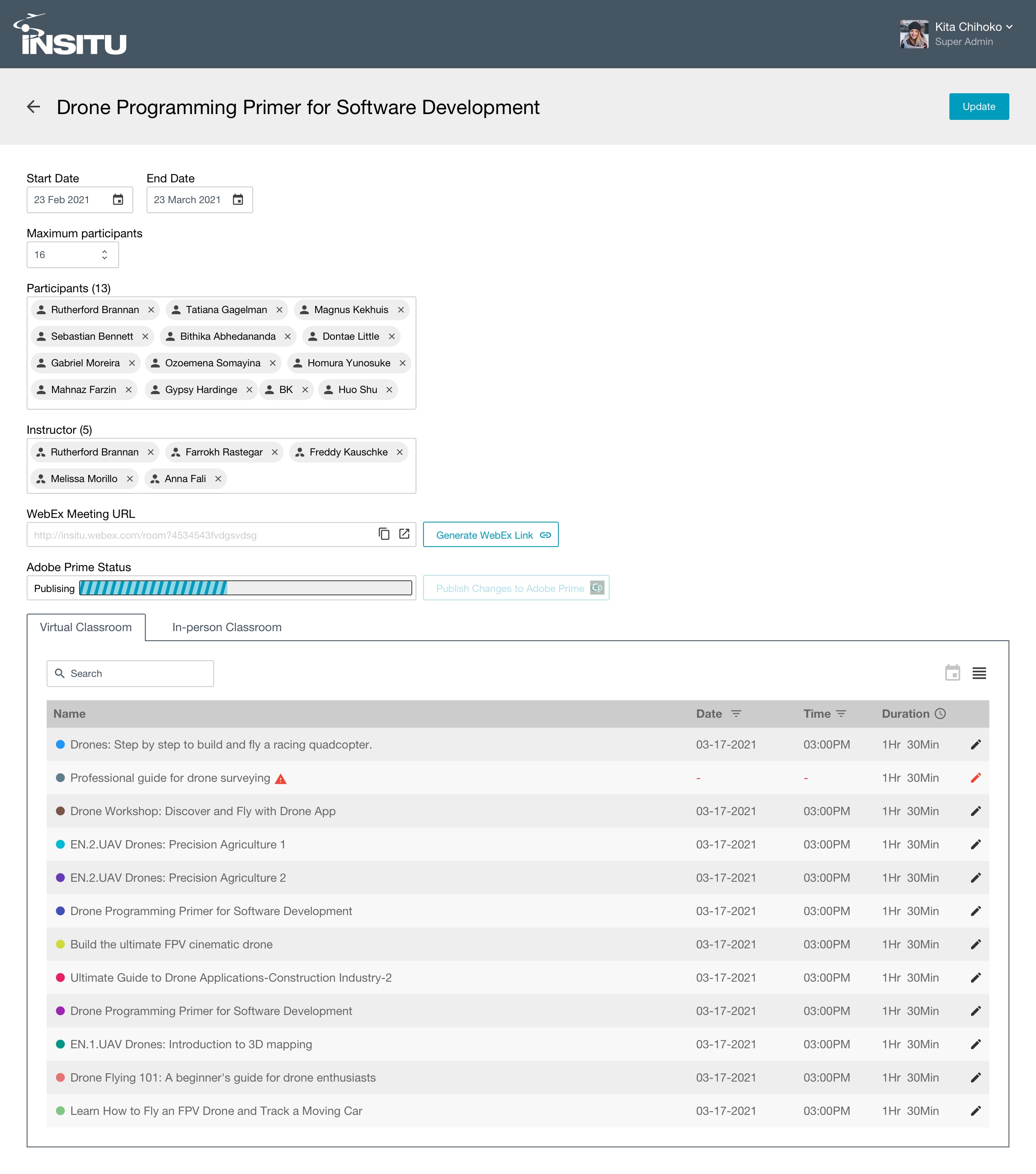 Insitu Aviation & Drone LMS — Progress