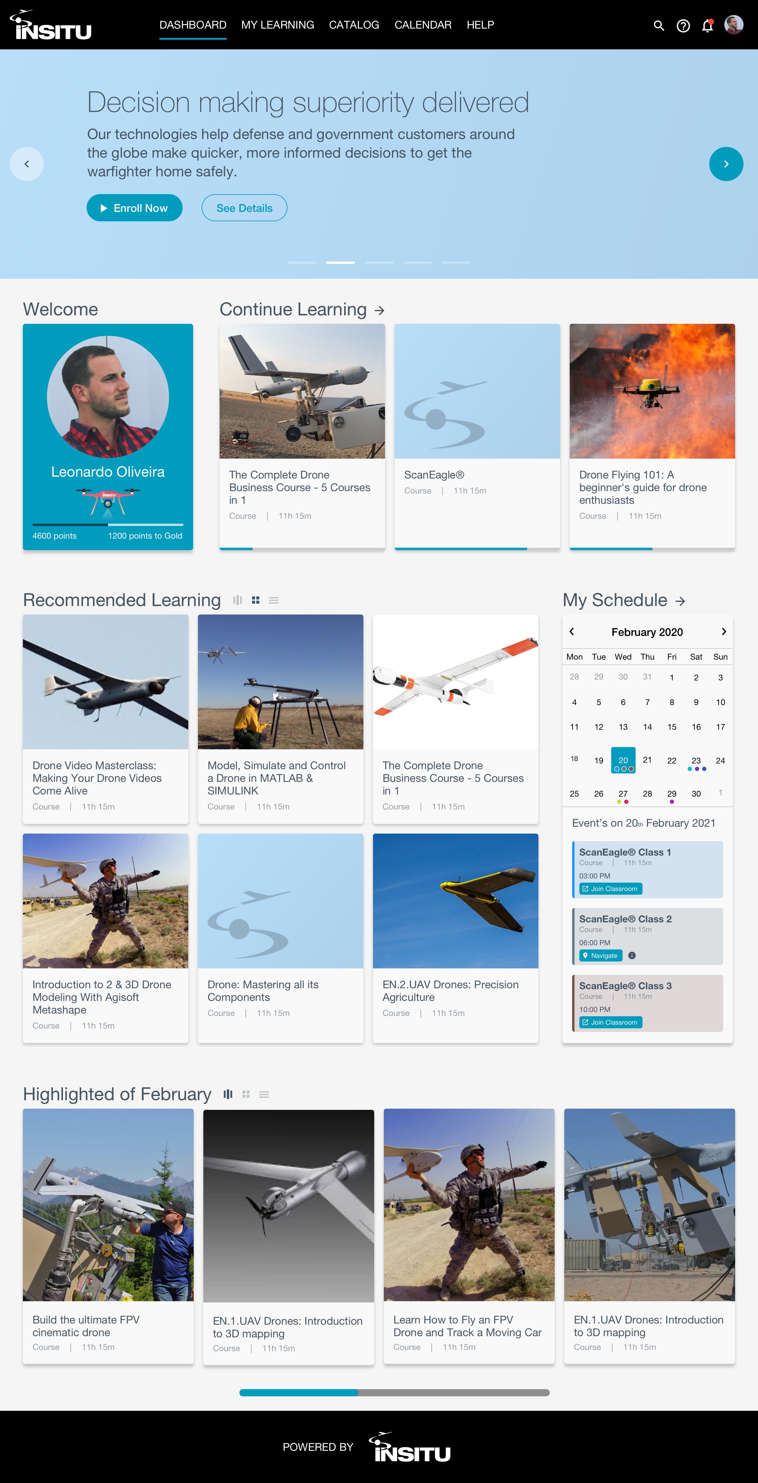 Insitu Aviation & Drone LMS — Defaut Hero Slider