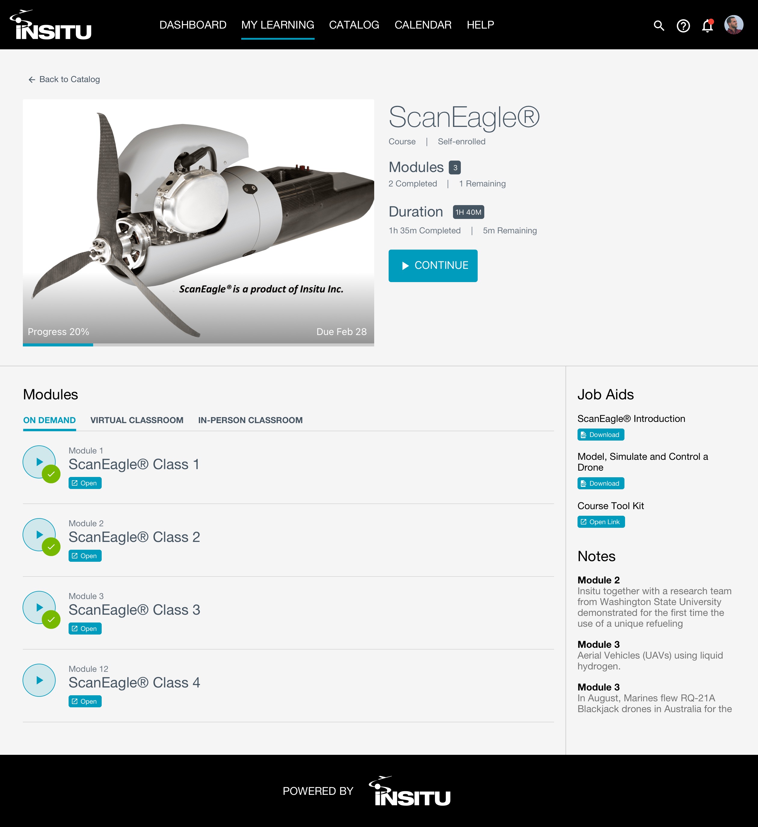 Insitu Aviation & Drone LMS — On Demand