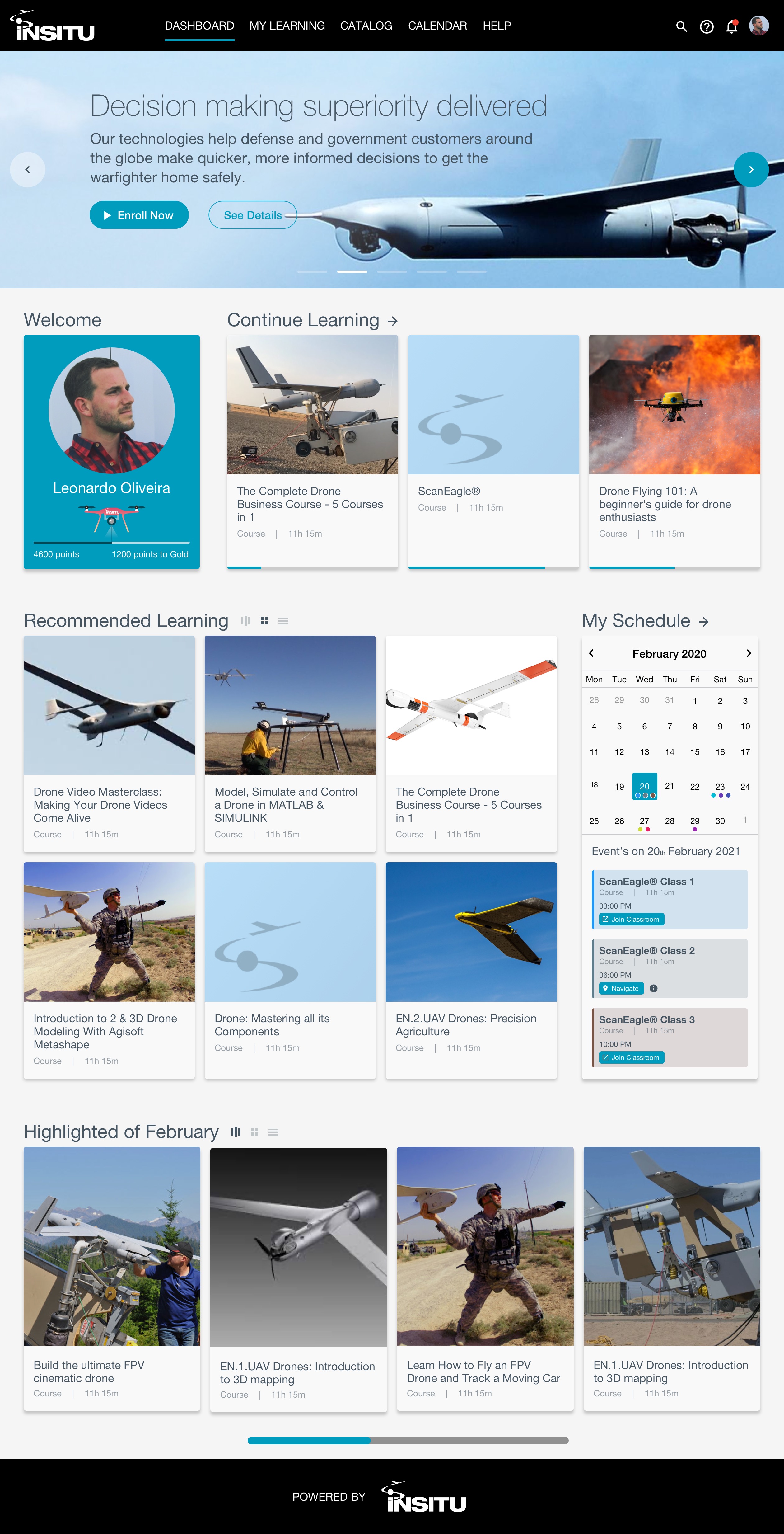 Insitu Aviation & Drone LMS — Option 1