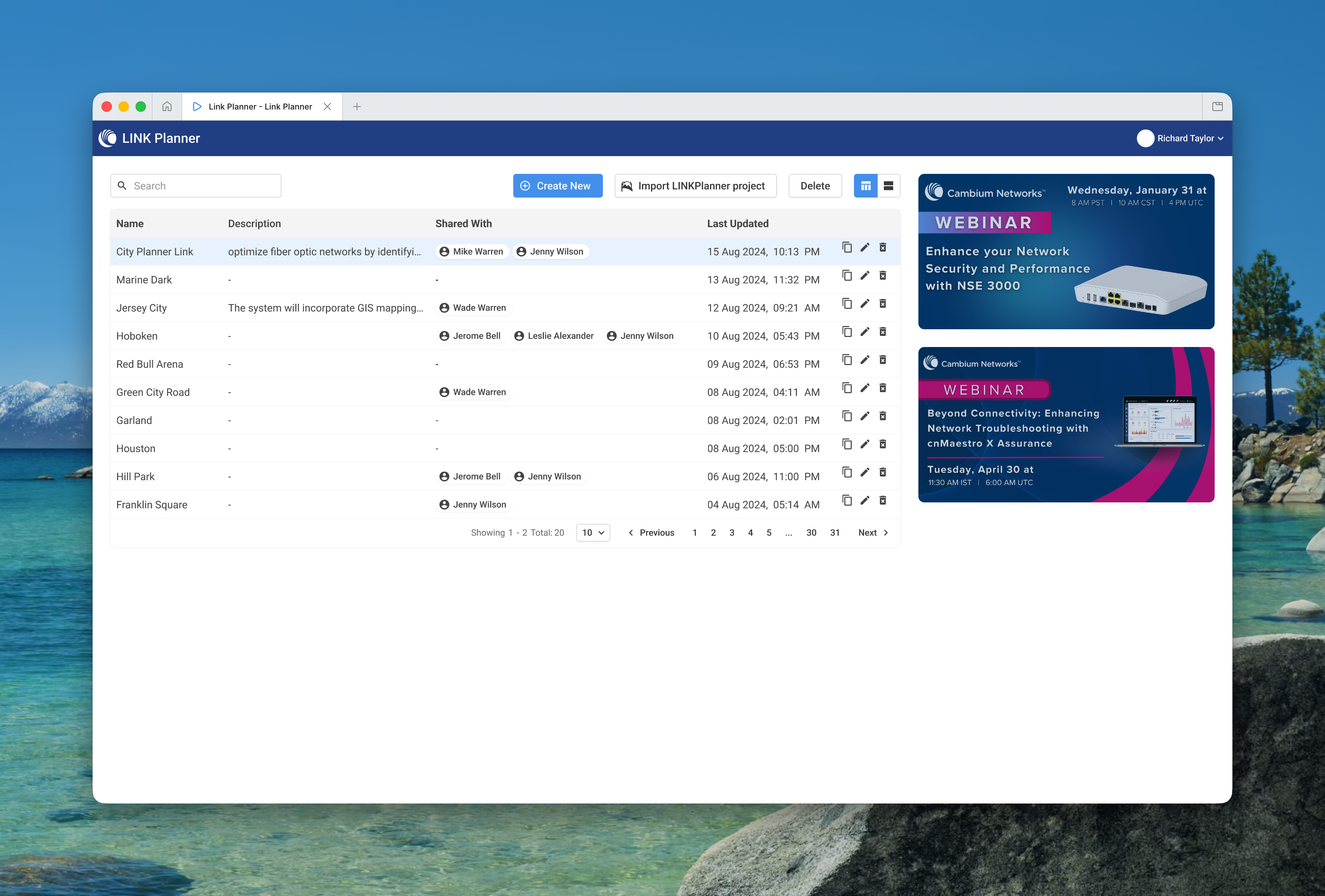 Project Search and Filtering