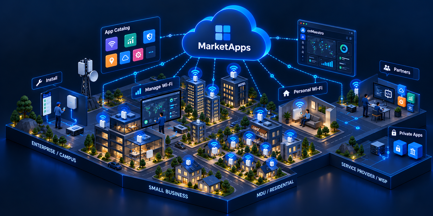 cnMaestro MarketApps Enterprise Application Marketplace & Diagnostics Ecosystem