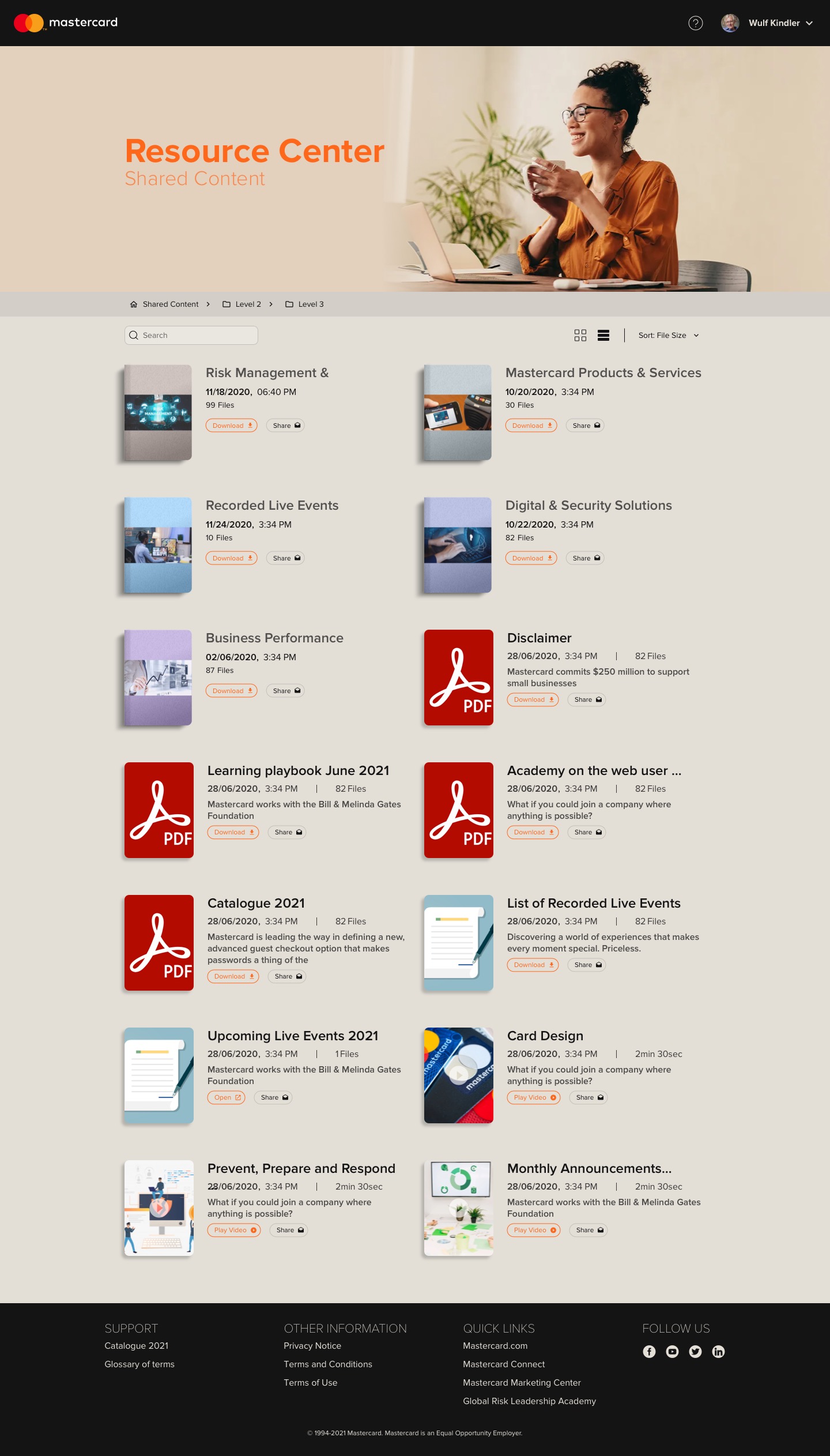 Mastercard Resource Management — List