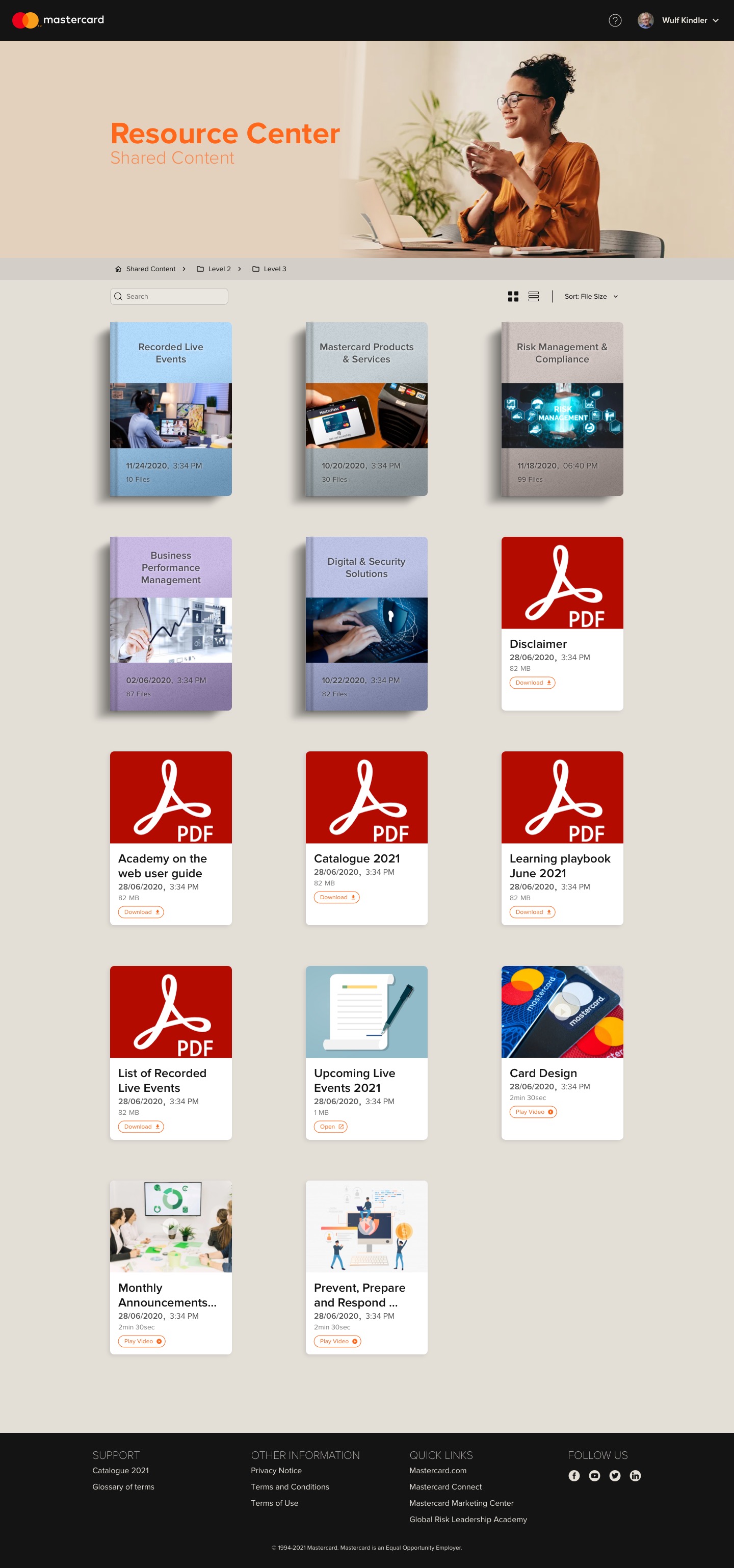 Mastercard Resource Management — Thumbnail View