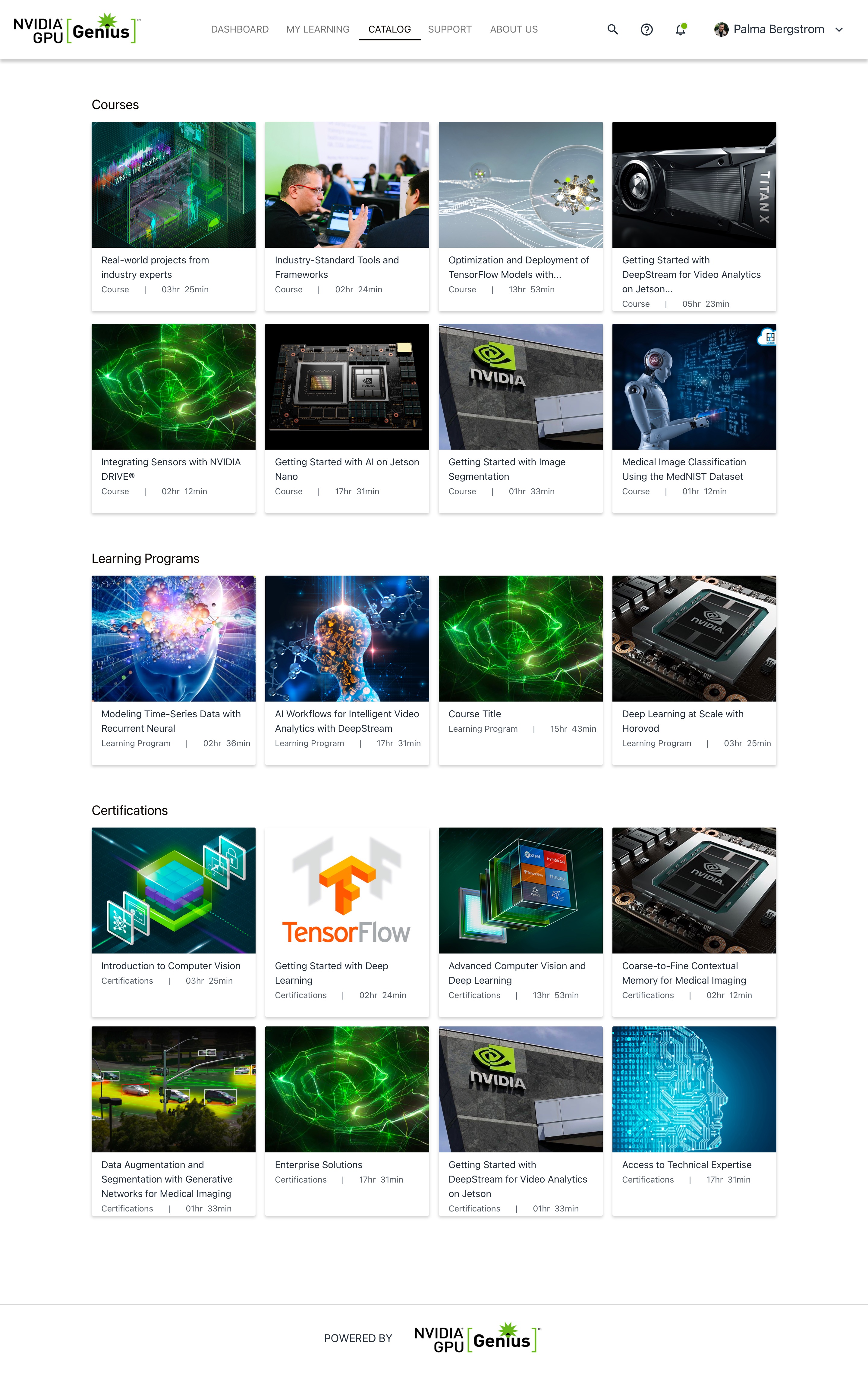 NVIDIA GPU Developer Portal — Catalog