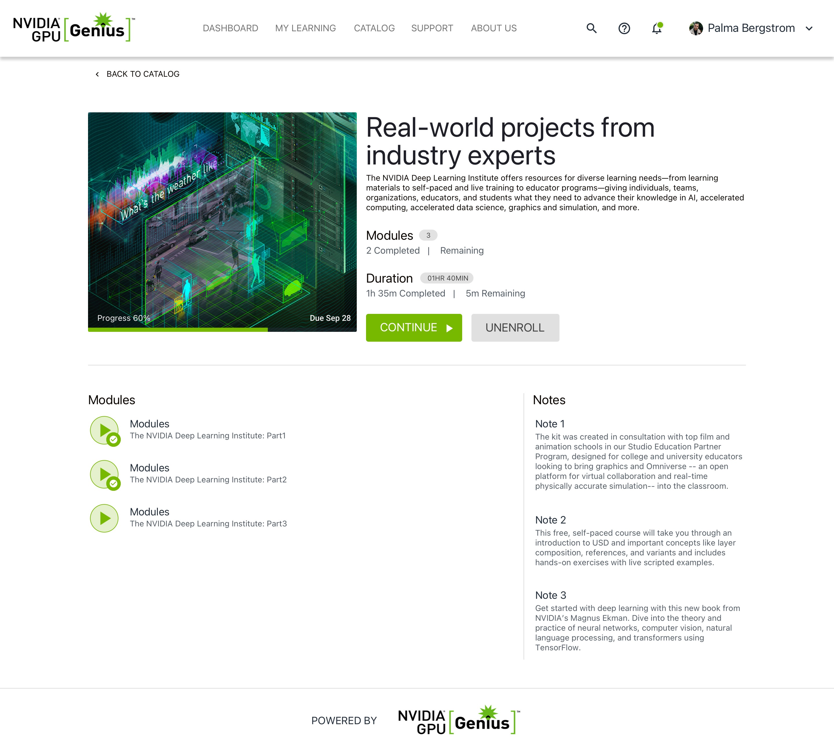NVIDIA GPU Developer Portal — Details Page