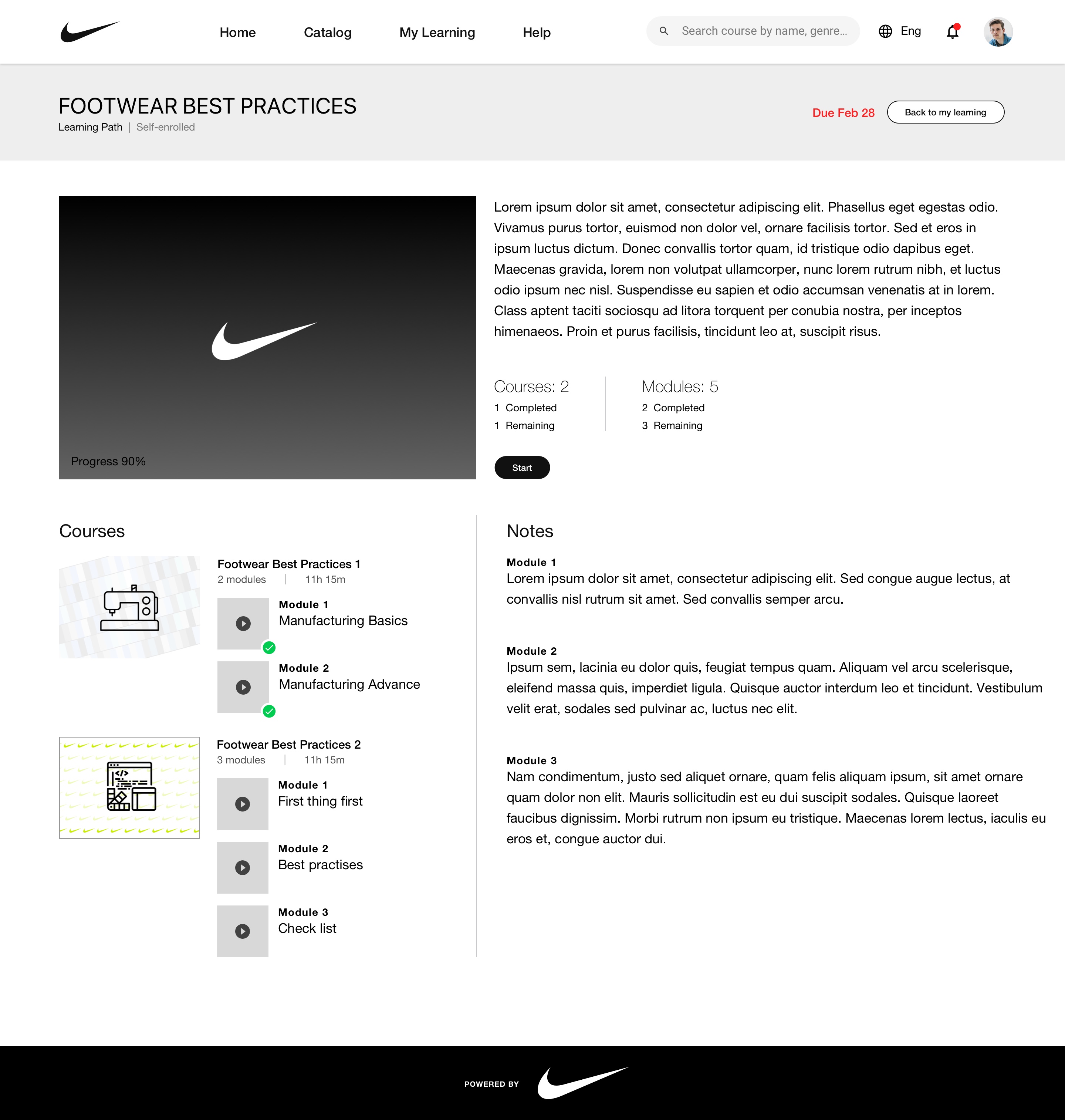 Nike Training & Learning Experience — Learning Path Details