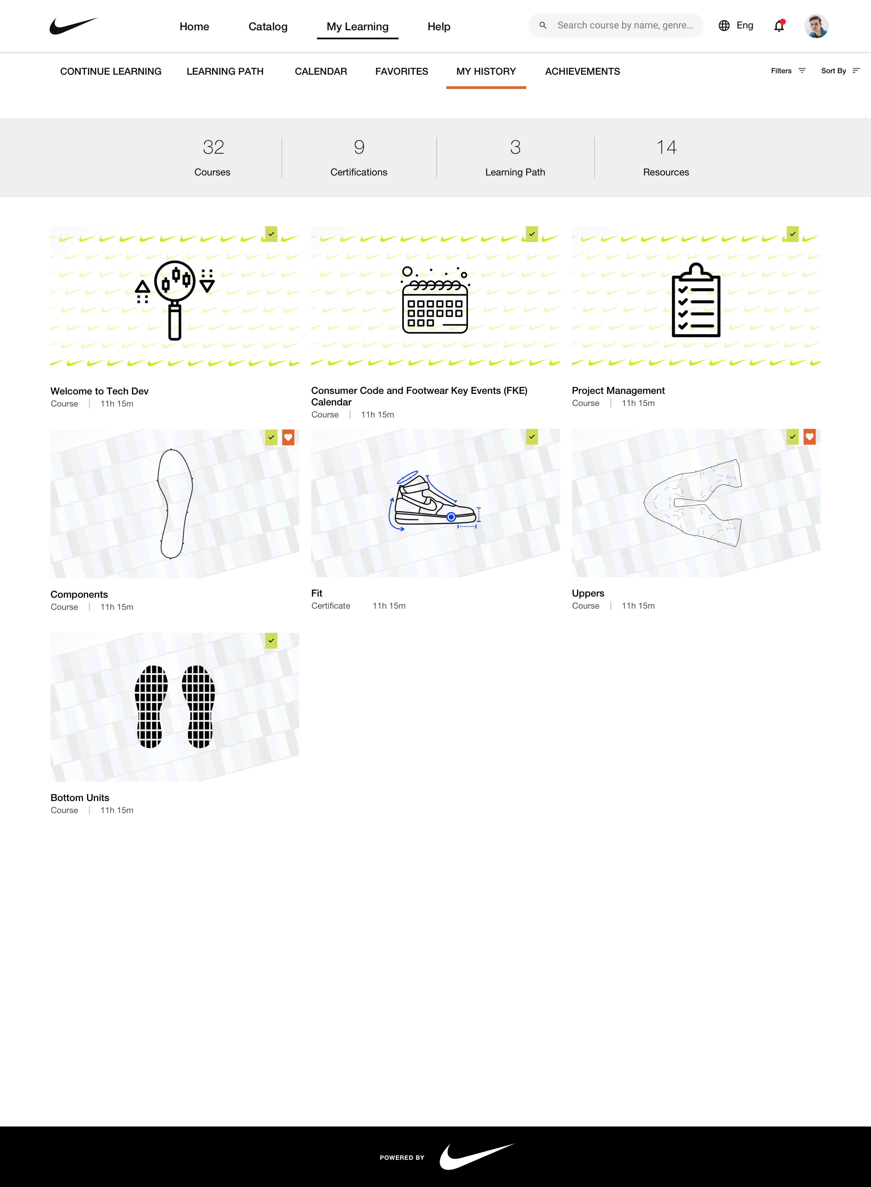Nike Training & Learning Experience — My History