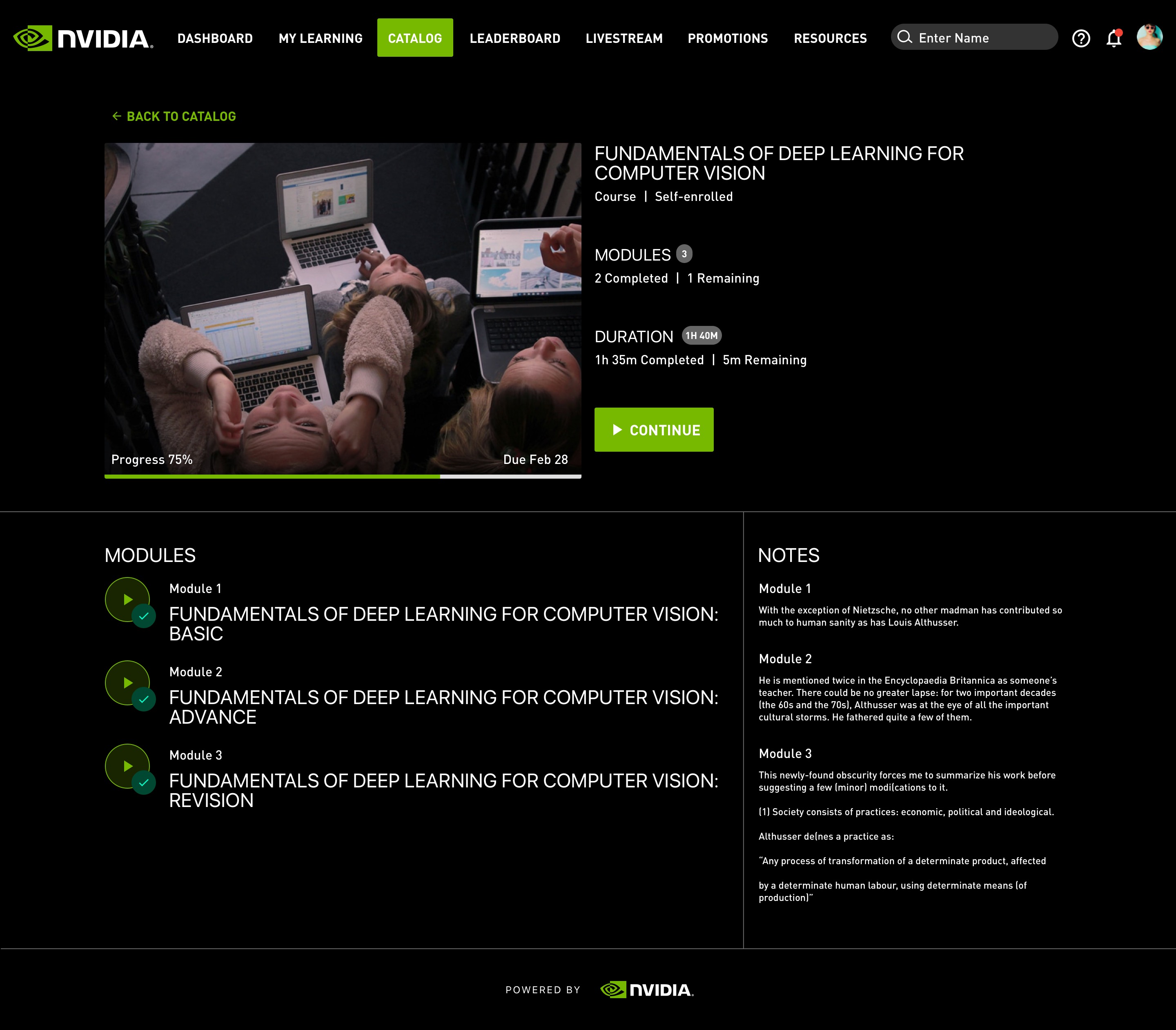 NVIDIA Livestream Learning & Gamification — Course Details