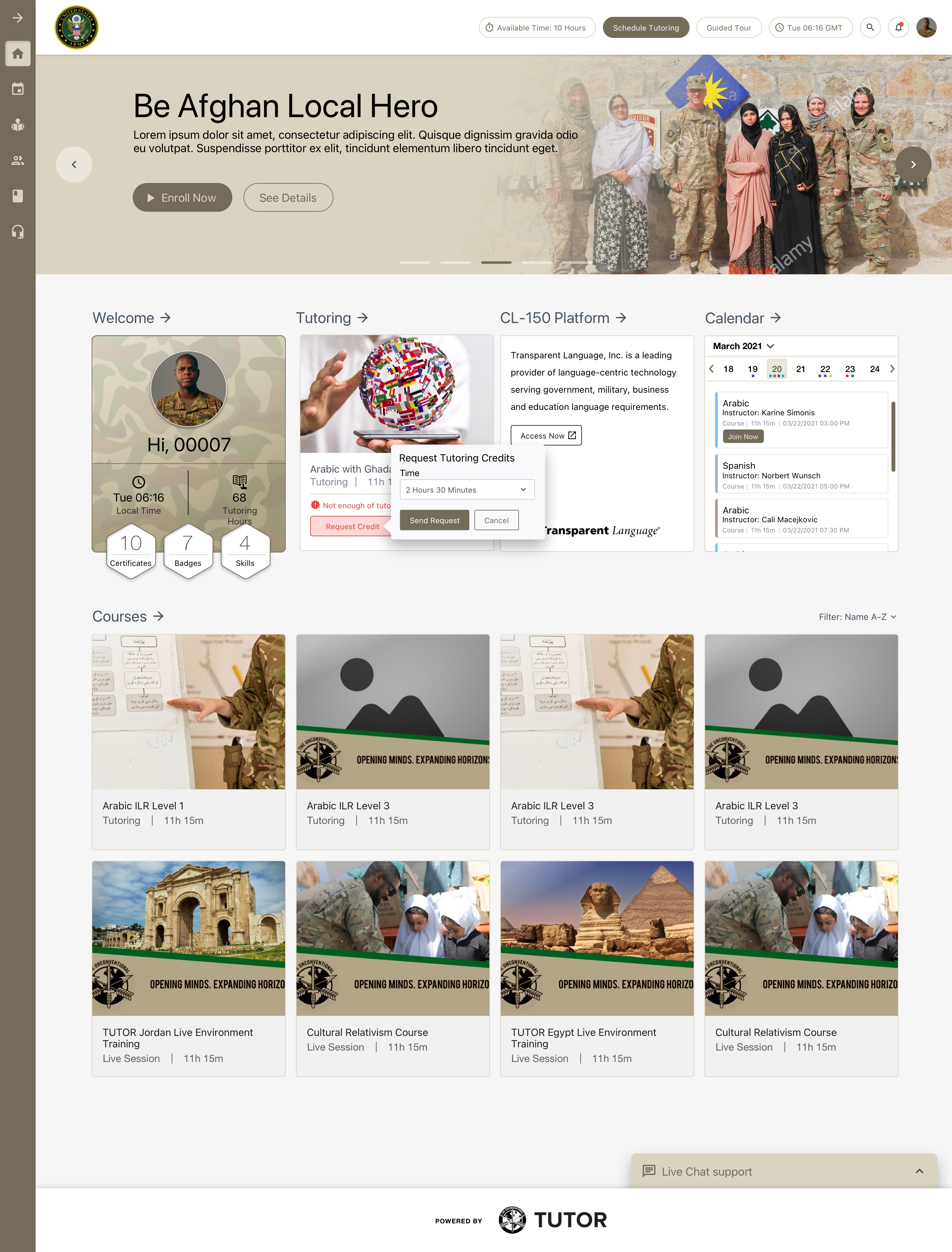 OST Digital Learning & Community — Home Page Request Additional Tutoring Credits