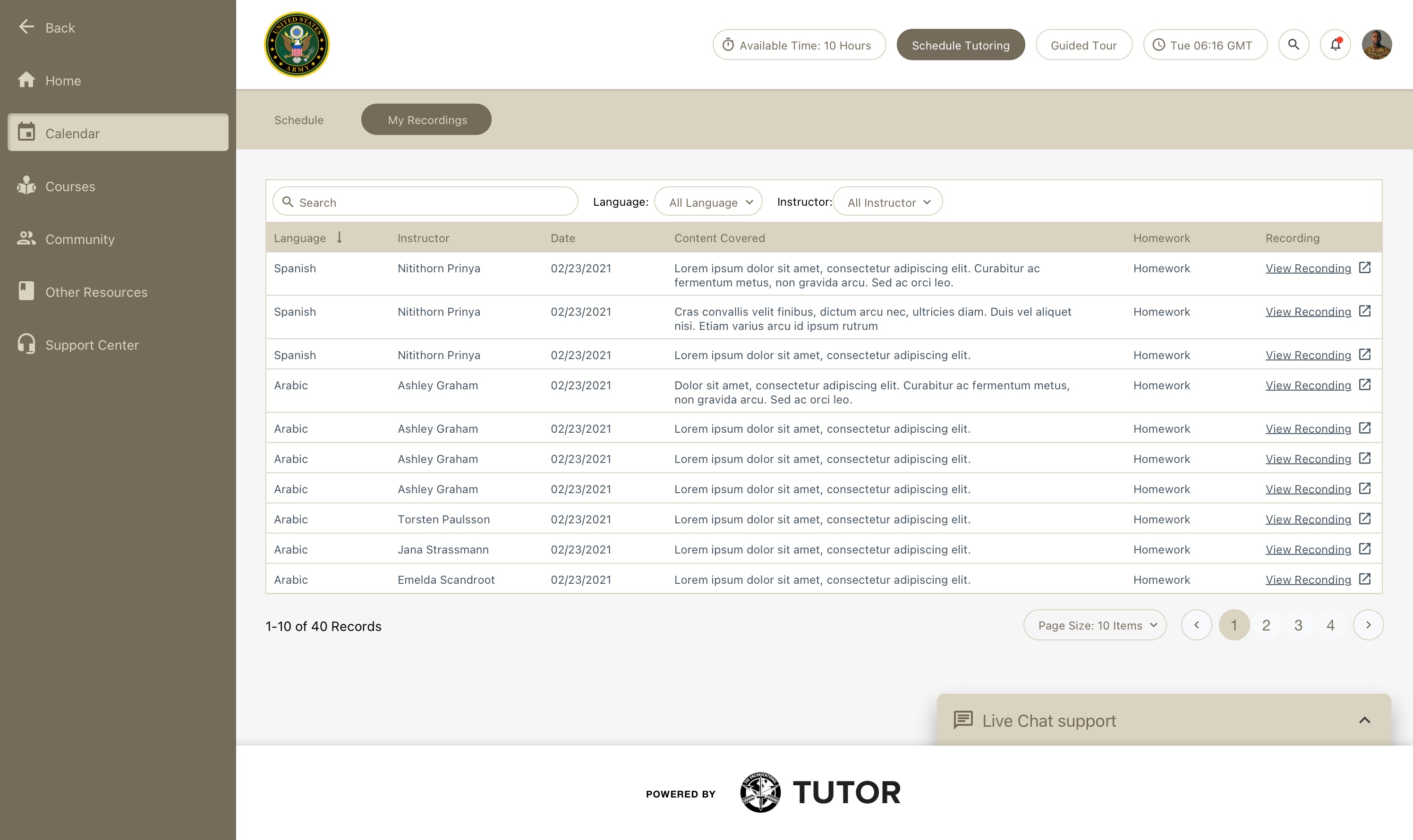 OST Digital Learning & Community — My Recordings