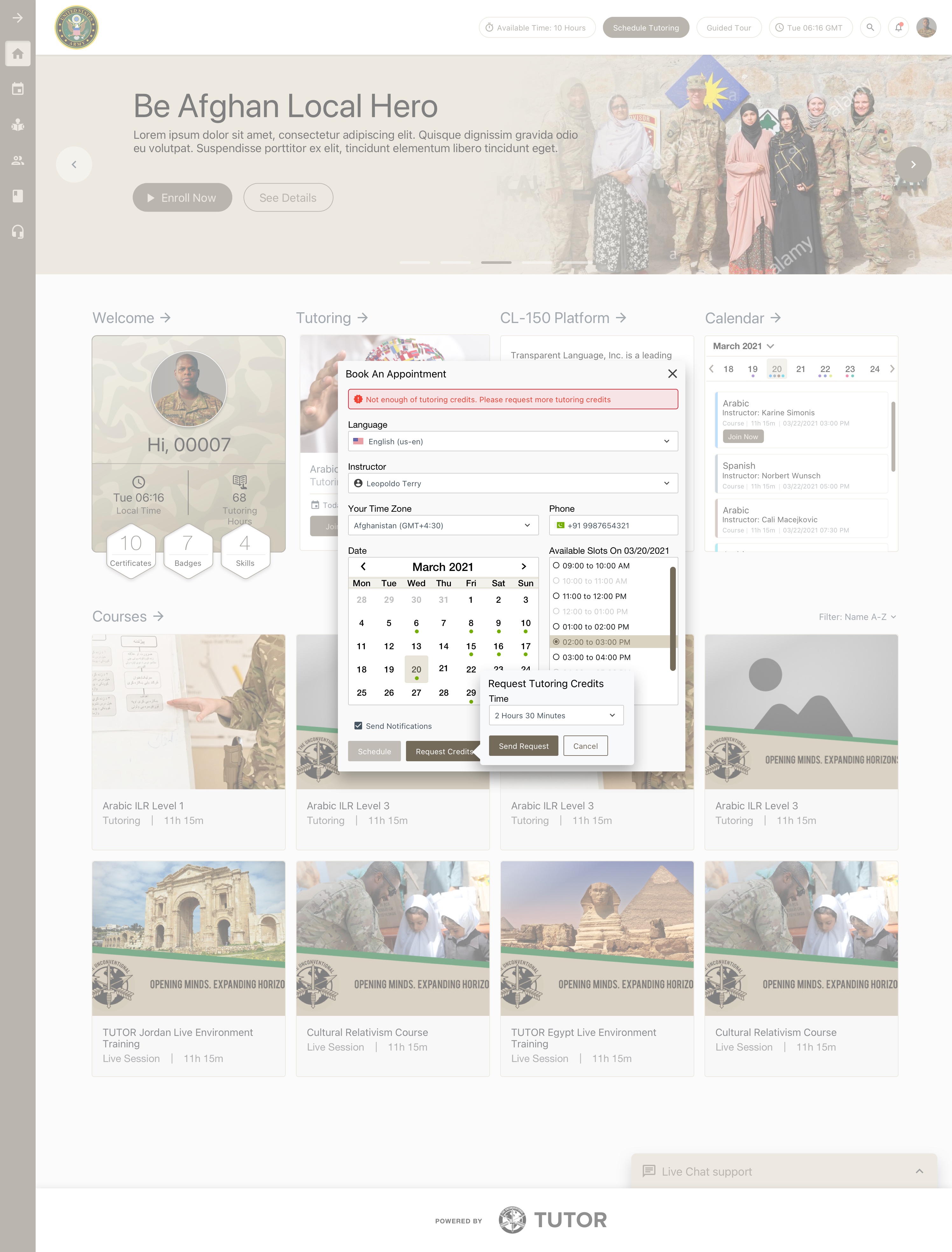 OST Digital Learning & Community — Request Additional Tutoring Credits