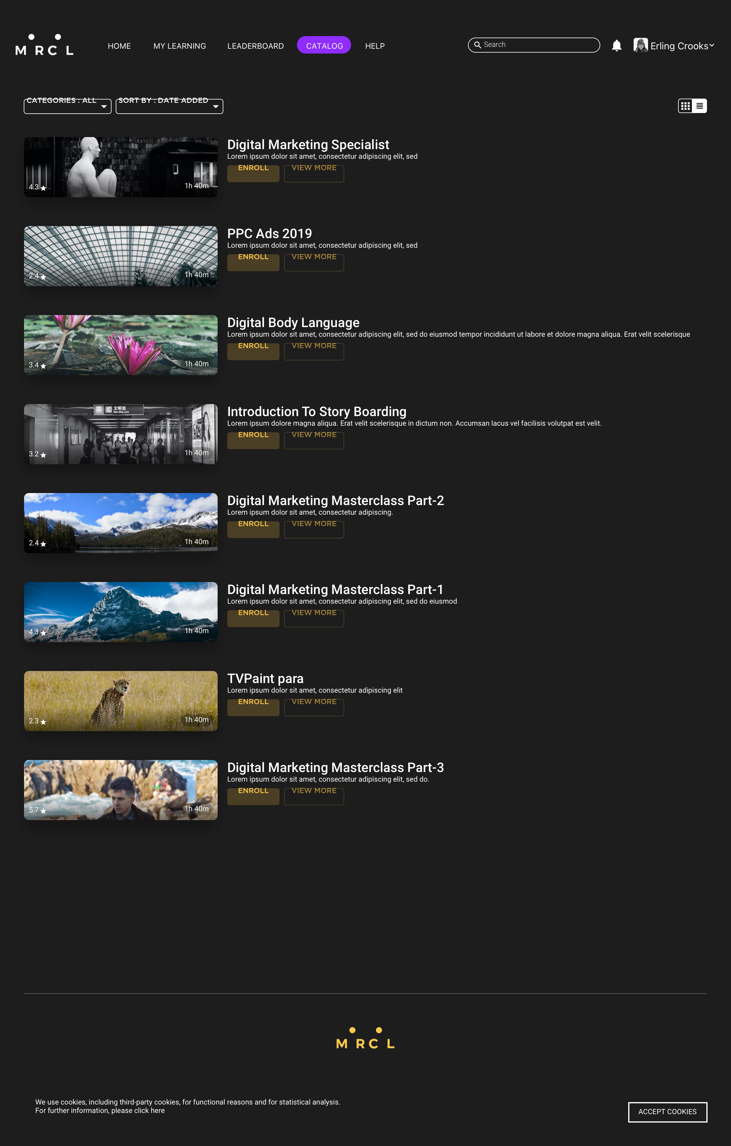 Publicis Groupe Talent Learning — CataLog List