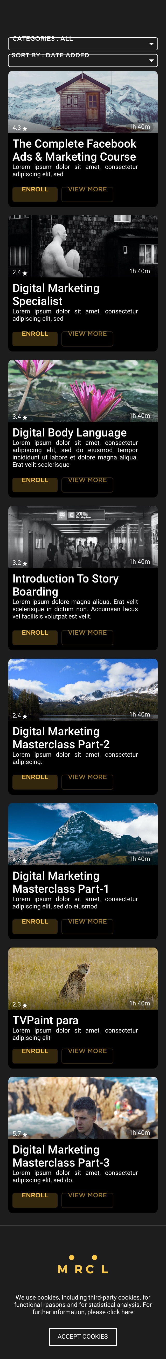 Publicis Groupe Talent Learning — Catalog Grid Mobile