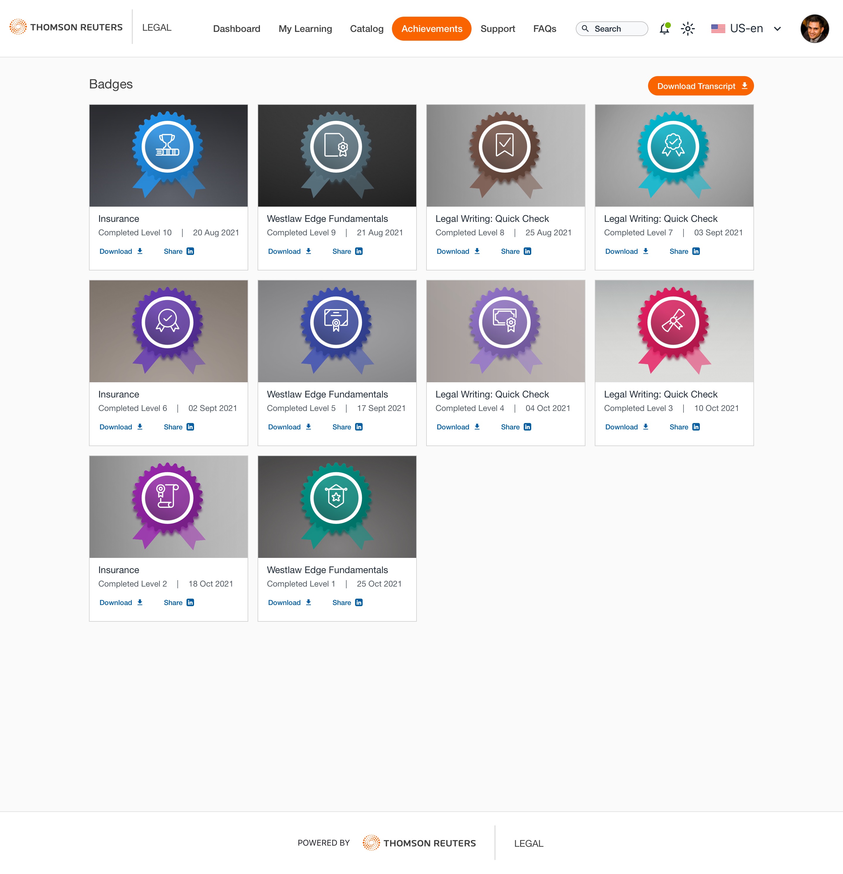 Thomson Reuters Knowledge & LMS — Achievements