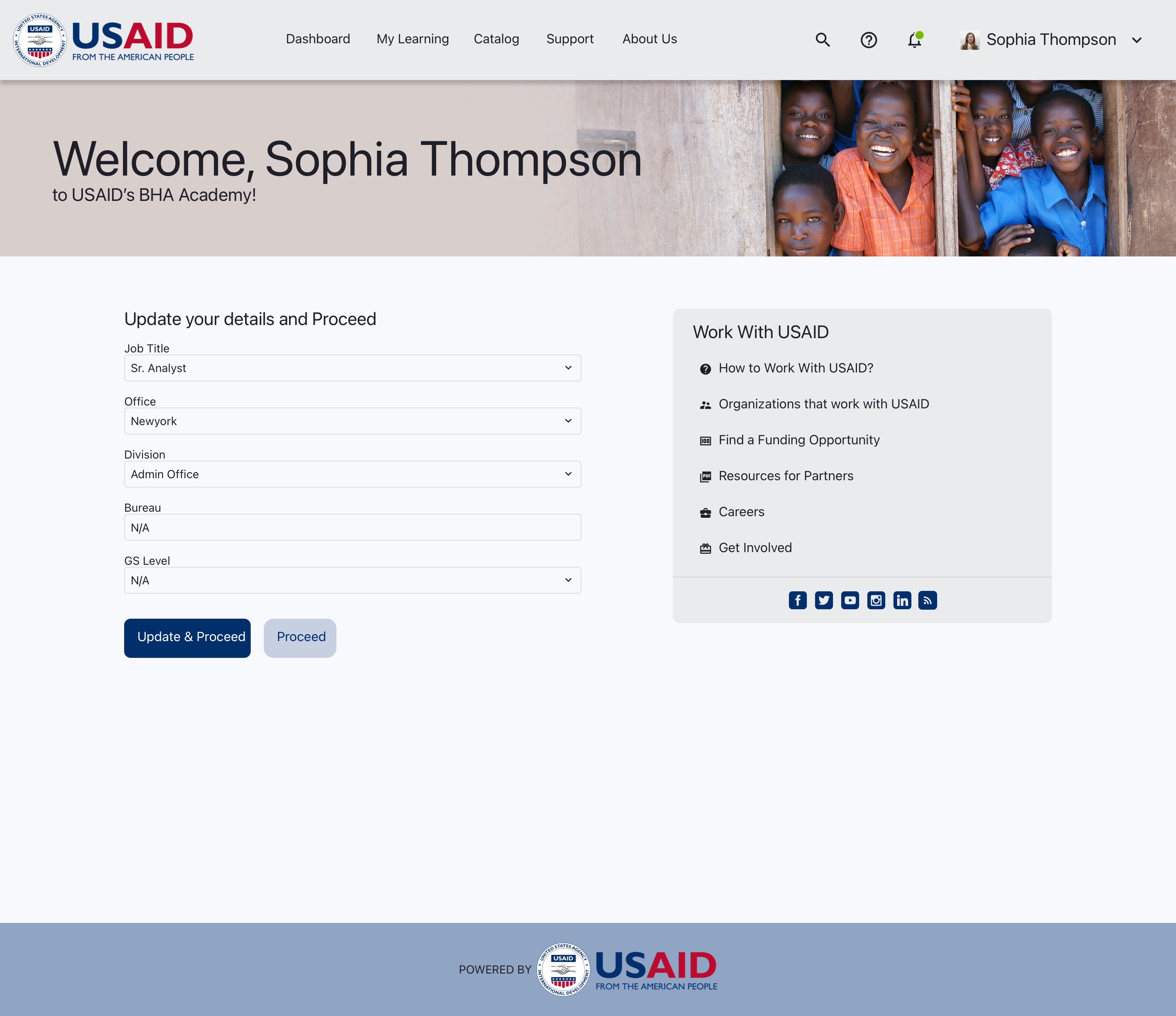USAID Global Learning Portal — Internal Learners