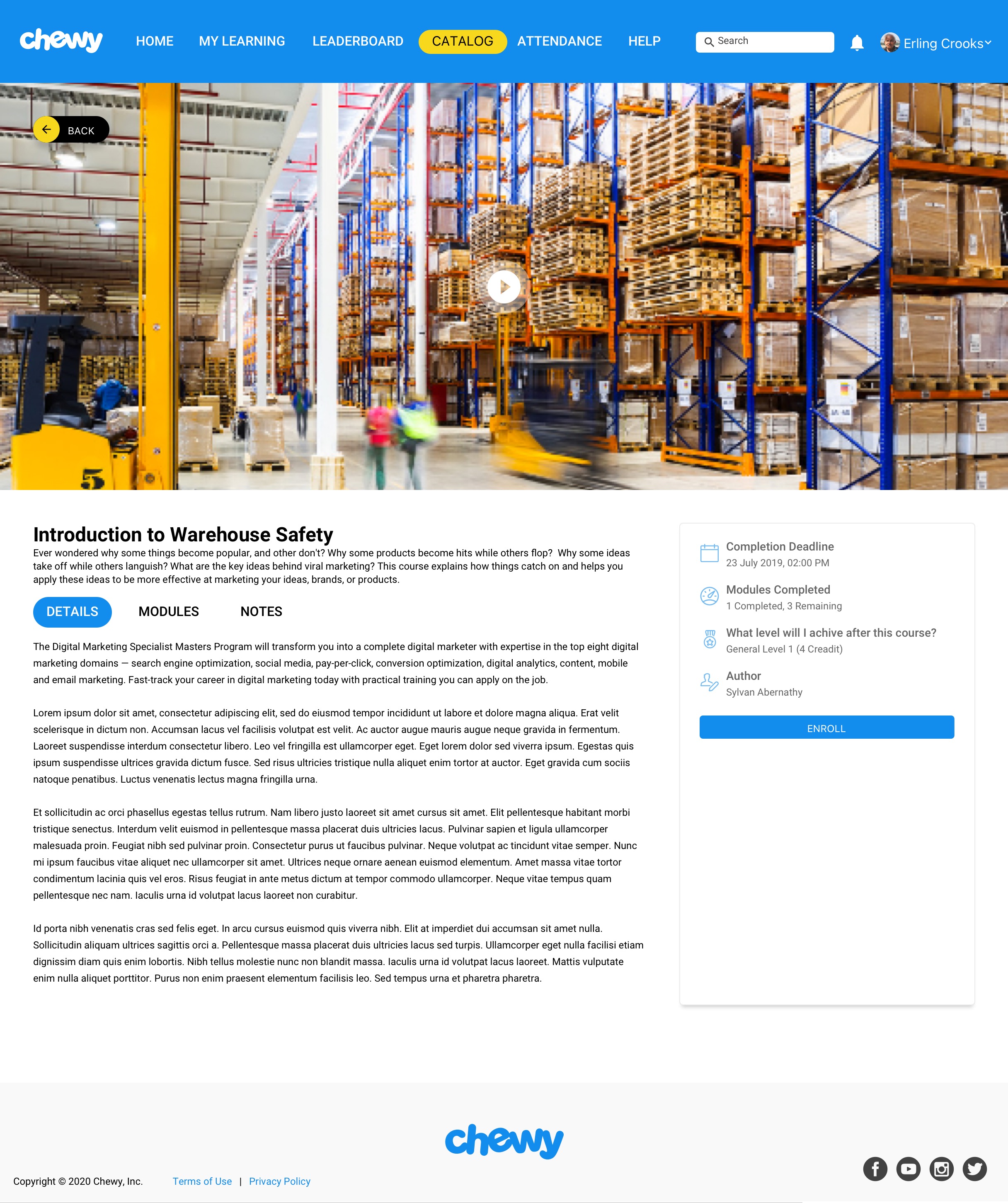 Chewy Customer Care LMS — Details