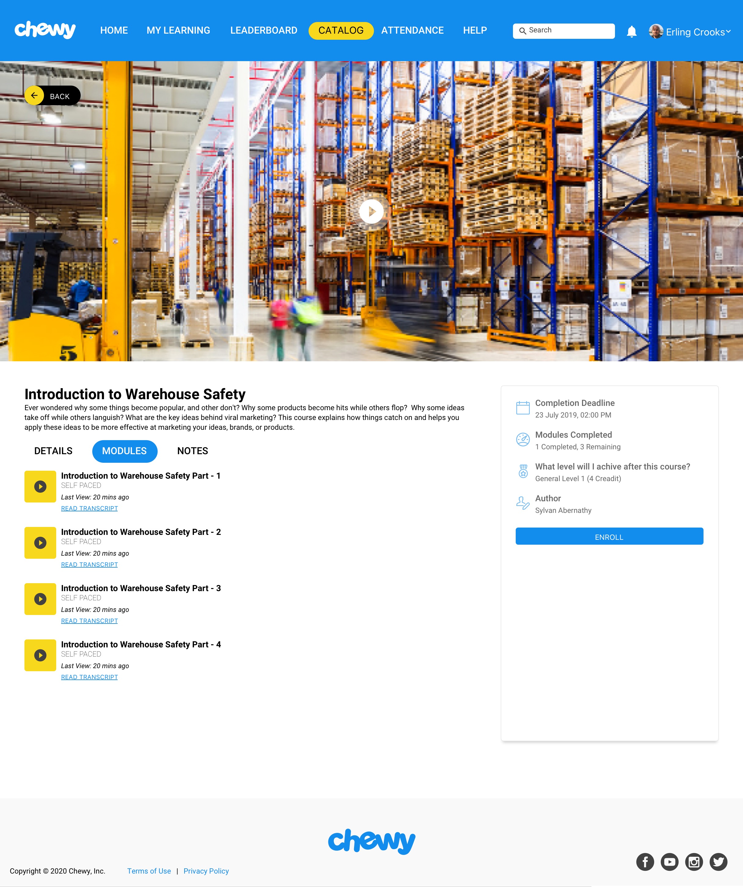 Chewy Customer Care LMS — Modules