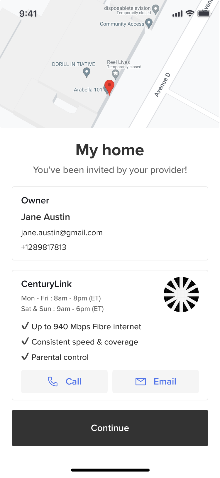 Subscriber Onboarding Wireframe
