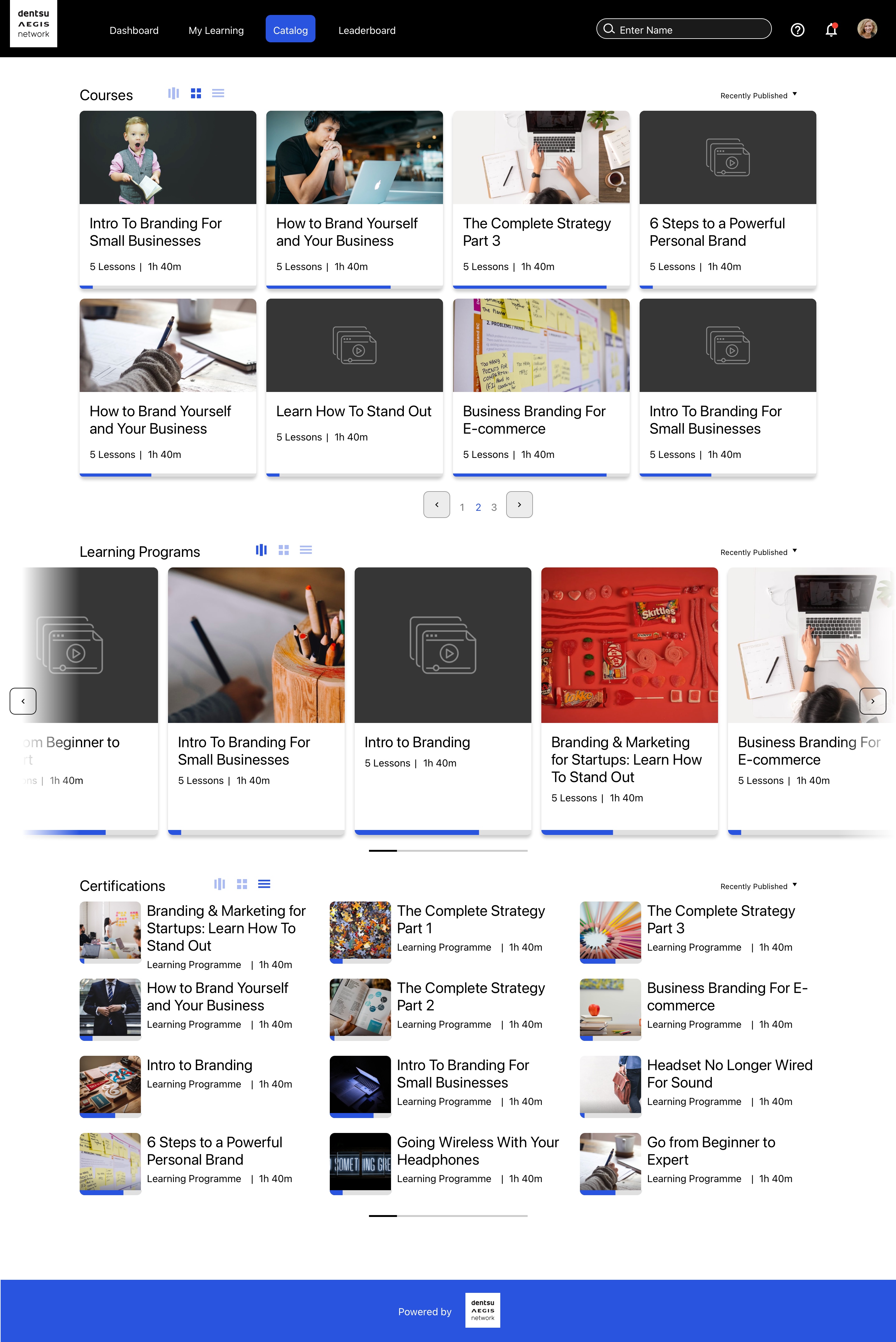 Dentsu Aegis Resource & Learning — Catalog