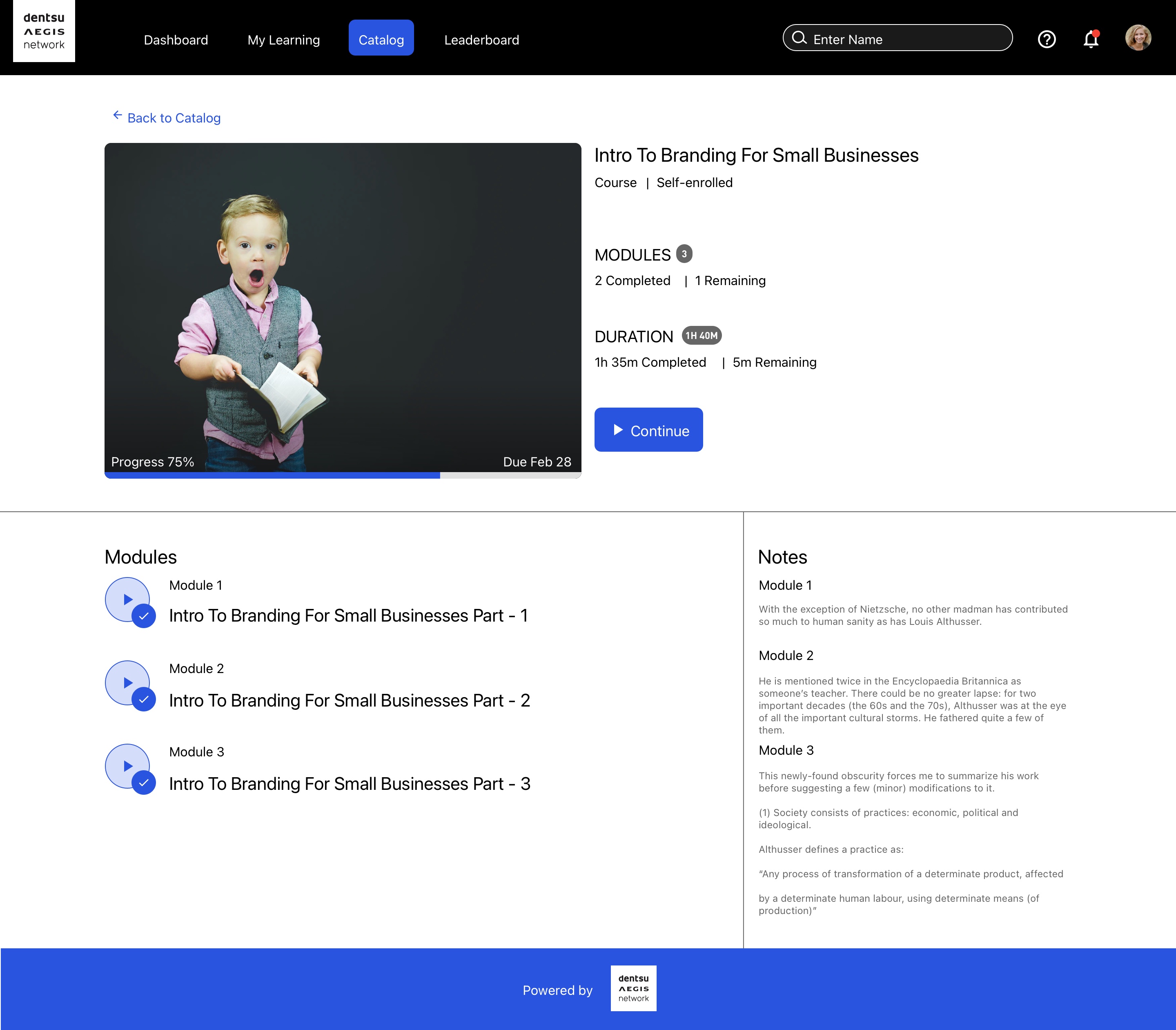 Dentsu Aegis Resource & Learning — Course Details