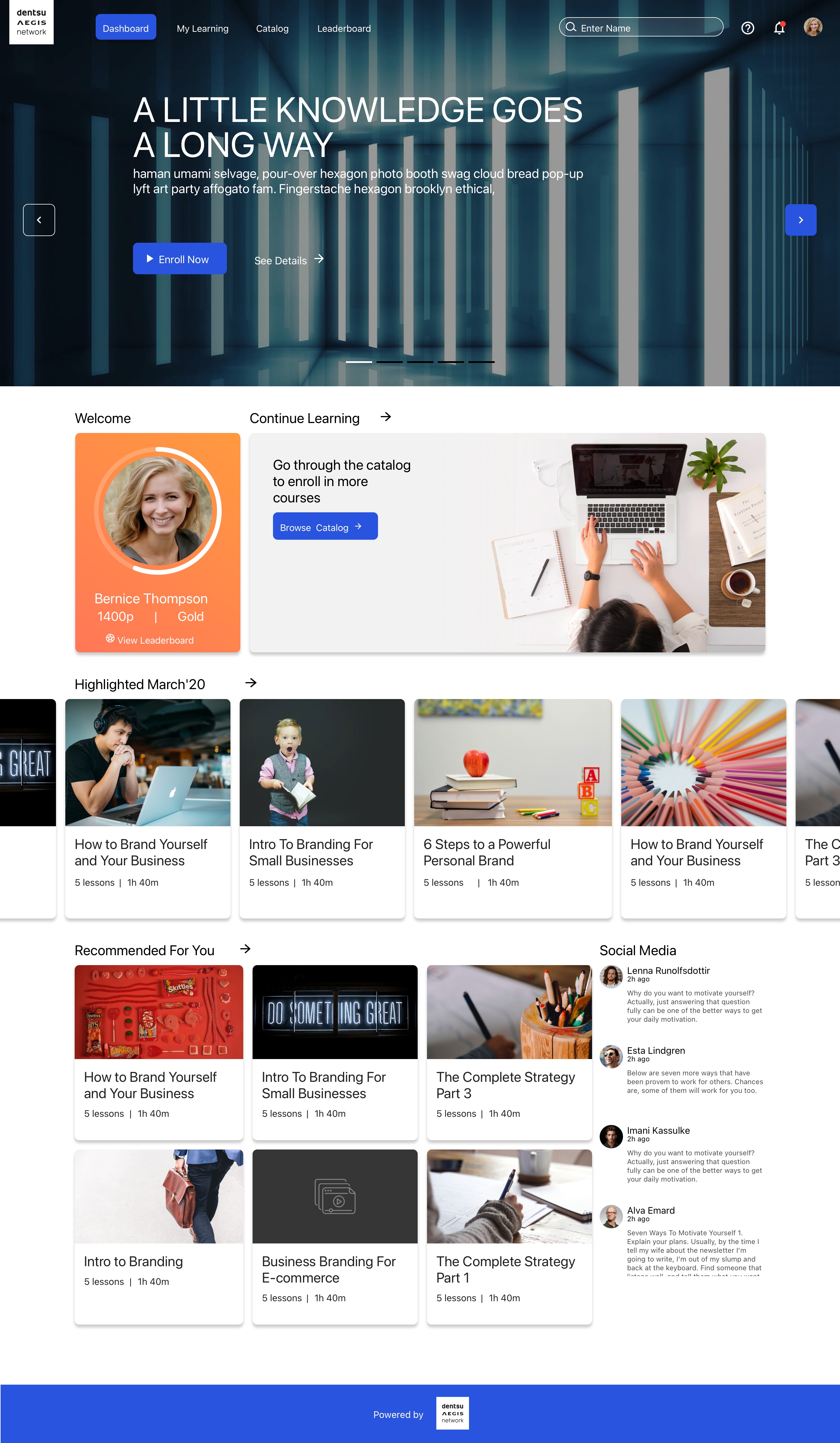 Dentsu Aegis Resource & Learning — Dashboard Empty