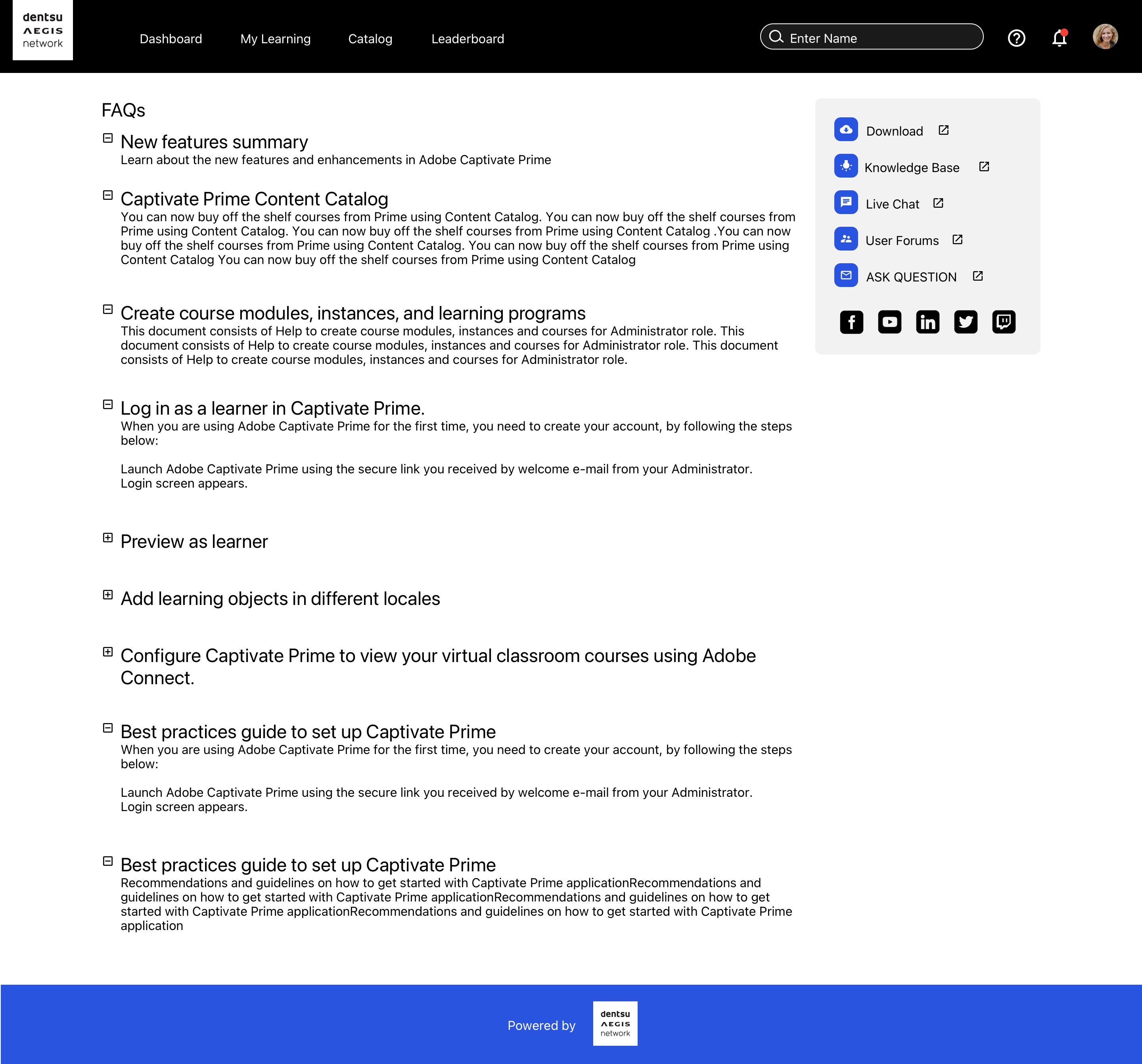 Dentsu Aegis Resource & Learning — Help