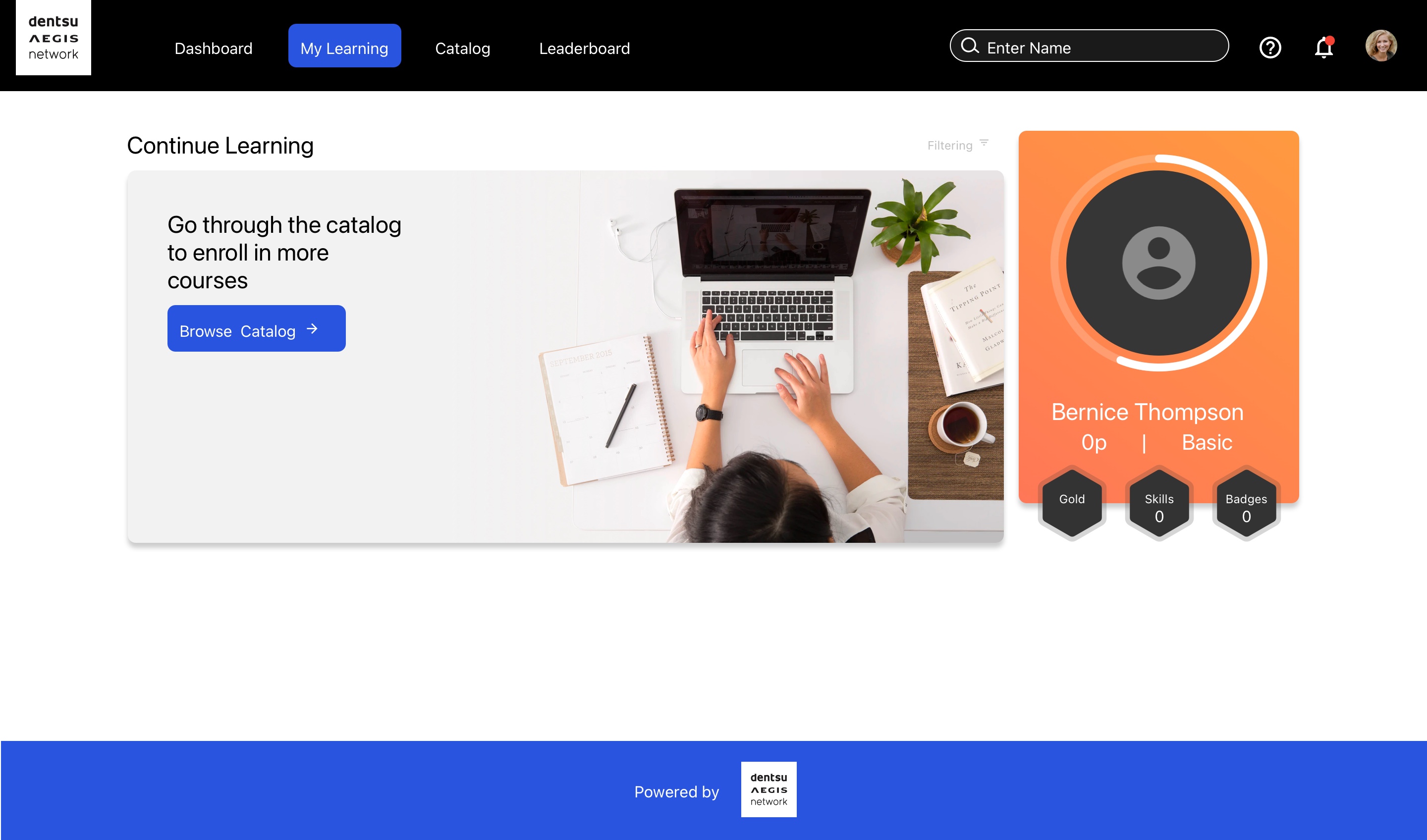 Dentsu Aegis Resource & Learning — My Learning Empty State